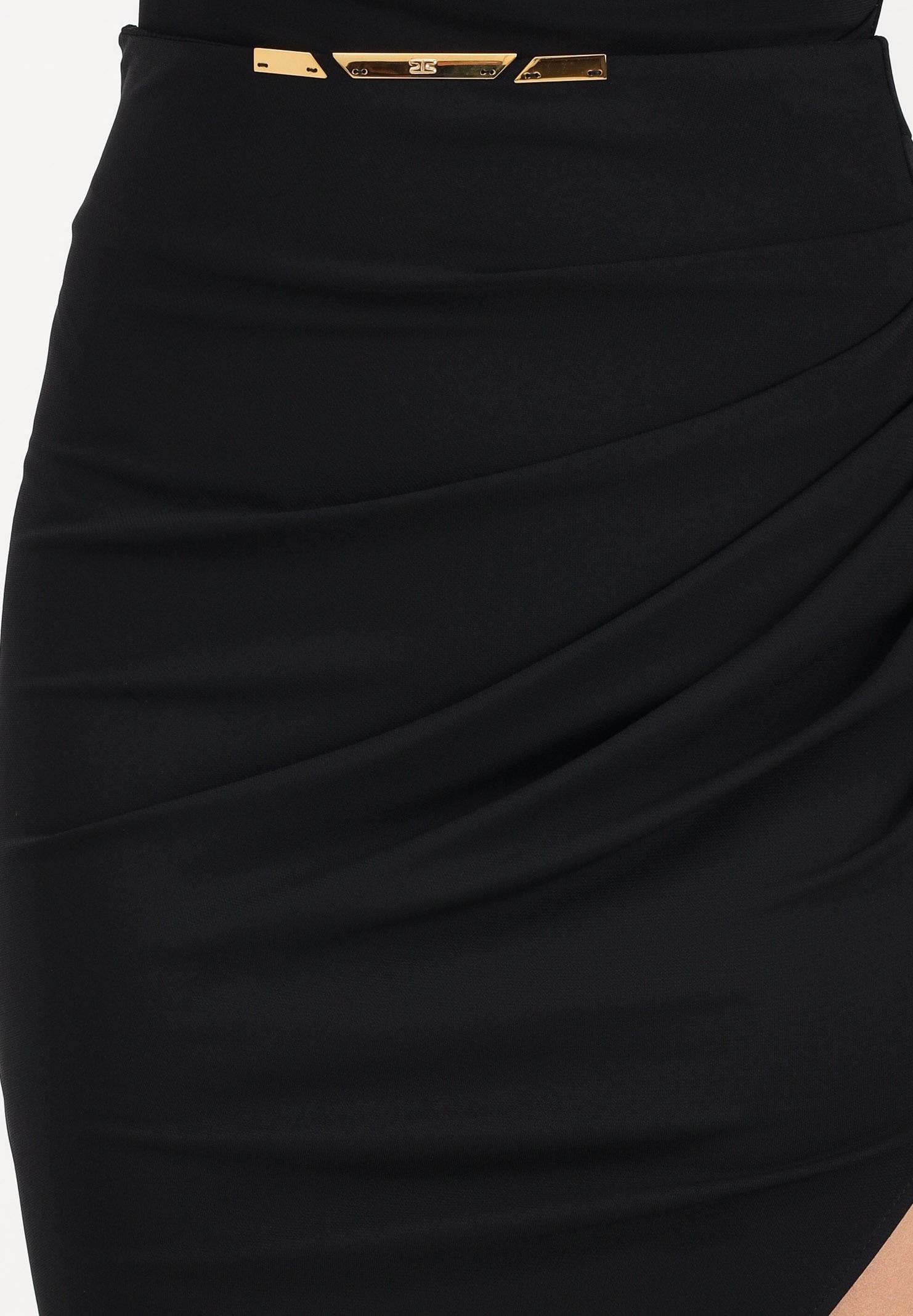 ELISABETTA FRANCHI Gonna midi nera da donna GO16161E2 110 ELISABETTA FRANCHI