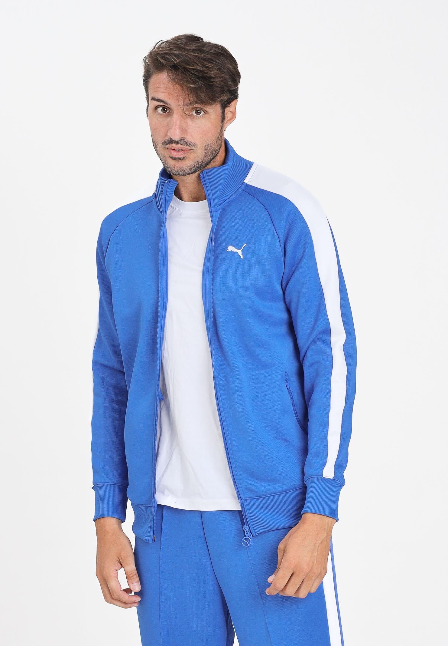 PUMA Felpa con zip T7 ALWAYS ON blu acceso da uomo 629587 13 PUMA