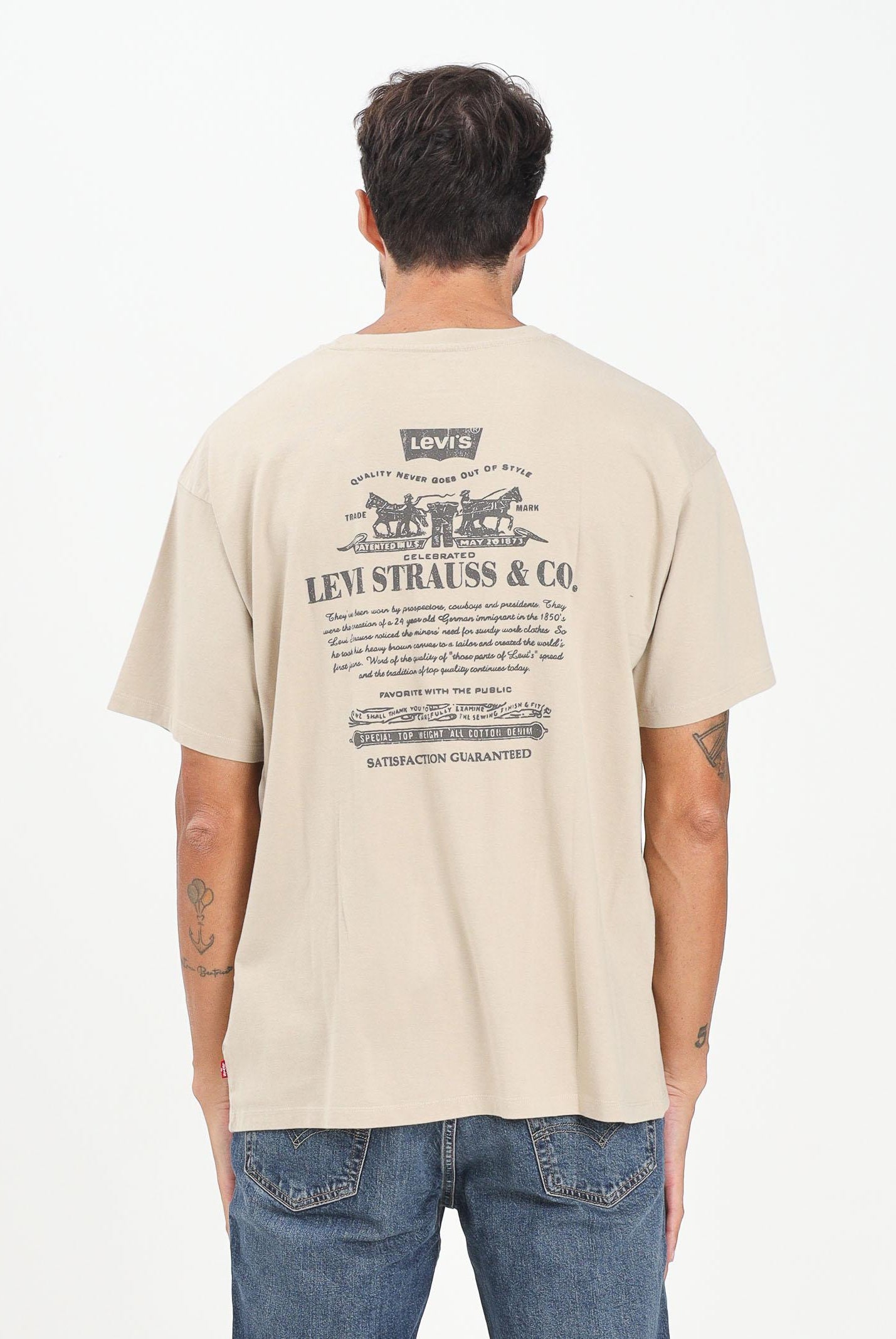 LEVI'S® T-shirt a manica corta Vintage beige da uomo 87373-0217 . LEVI'S®