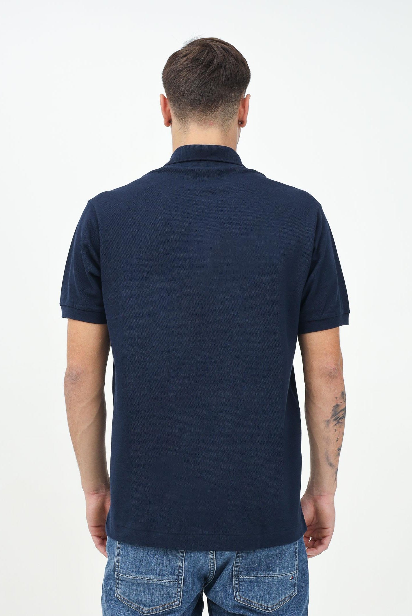 Polo blu per uomo e donna con patch logo coccodirllo 1212 166 LACOSTE