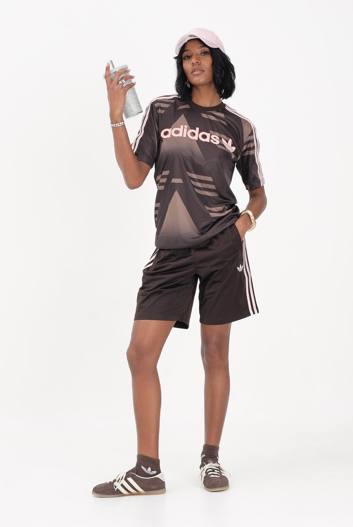 ADIDAS ORIGINALS Shorts sportivo FIREBIRD marrone per uomo e donna KE1373 . ADIDAS ORIGINALS