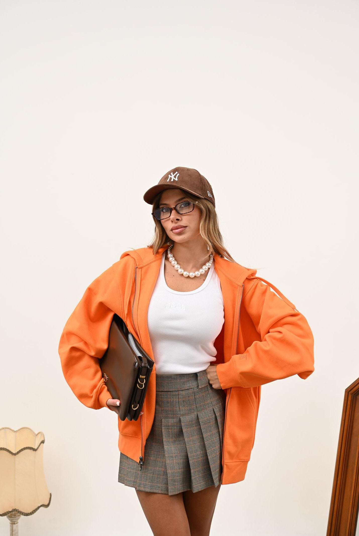 VANS Felpa con zip Skate Atiba arancione da uomo VN000Q7712Q1 . VANS