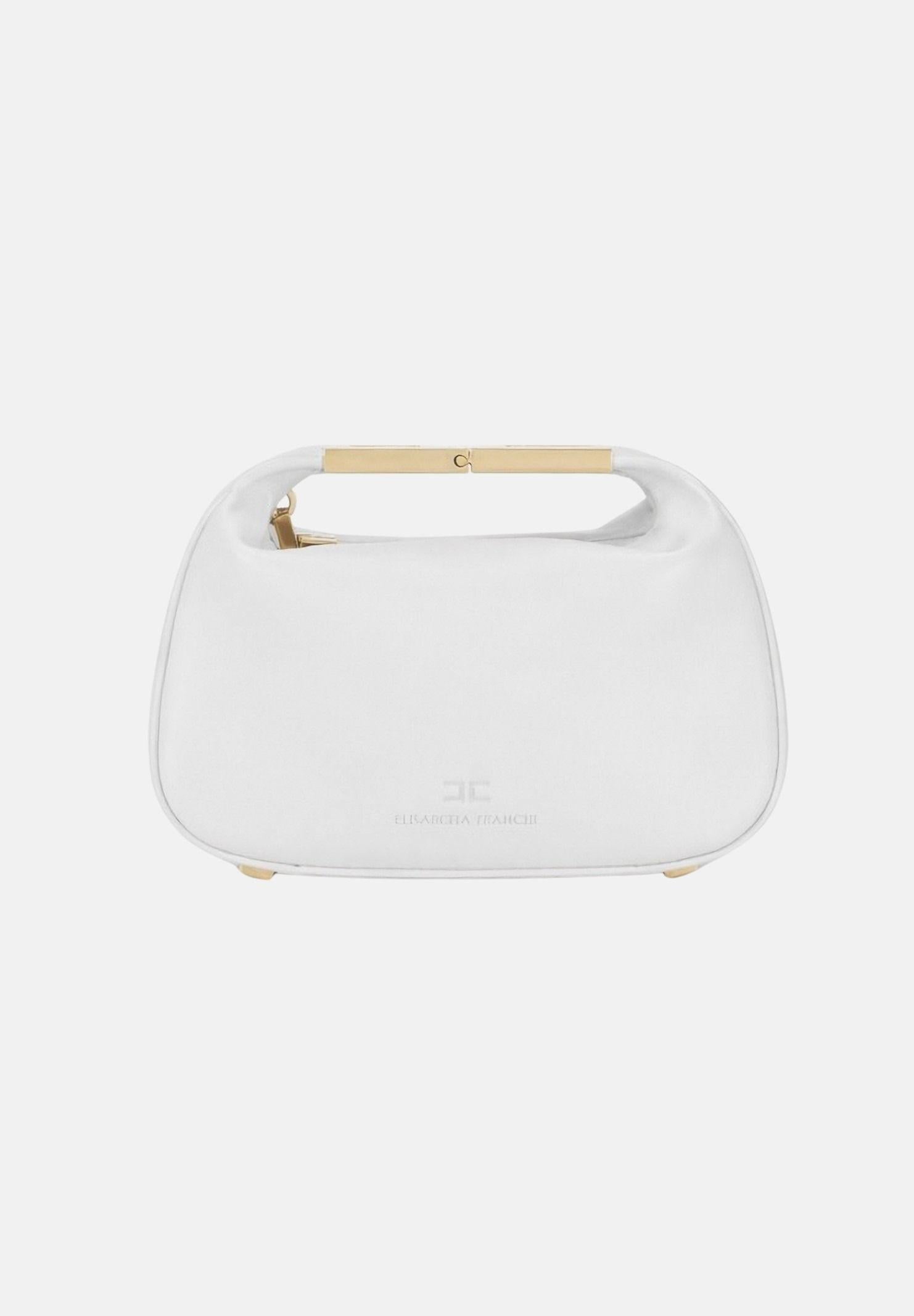 ELISABETTA FRANCHI Borsa a mano avorio da donna con manico gioiello BS07A62E2 360 ELISABETTA FRANCHI
