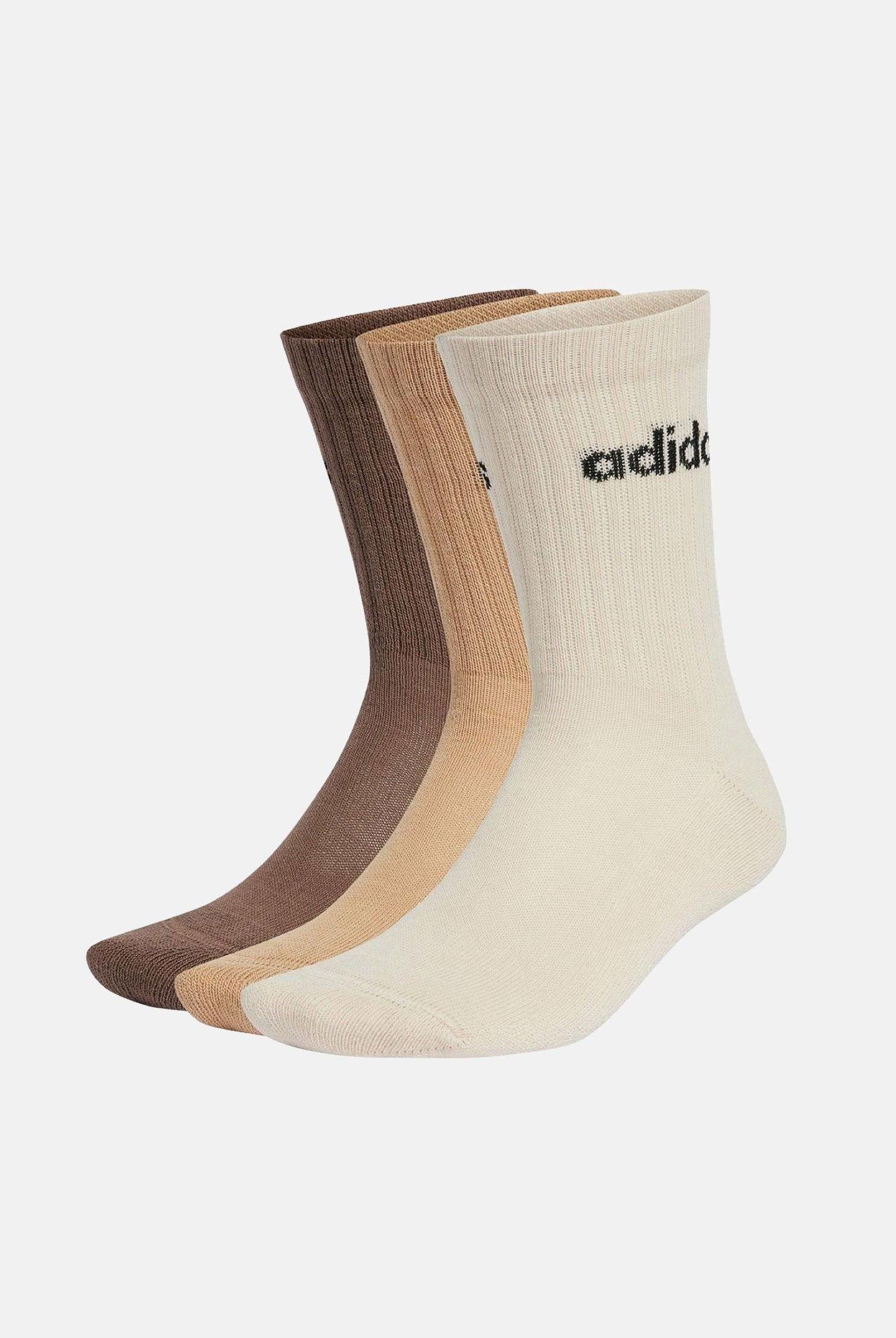 ADIDAS ORIGINALS Calzini Linear Cushioned (3 paia) nei toni del marrone per uomo e donna IZ0106 . ADIDAS ORIGINALS