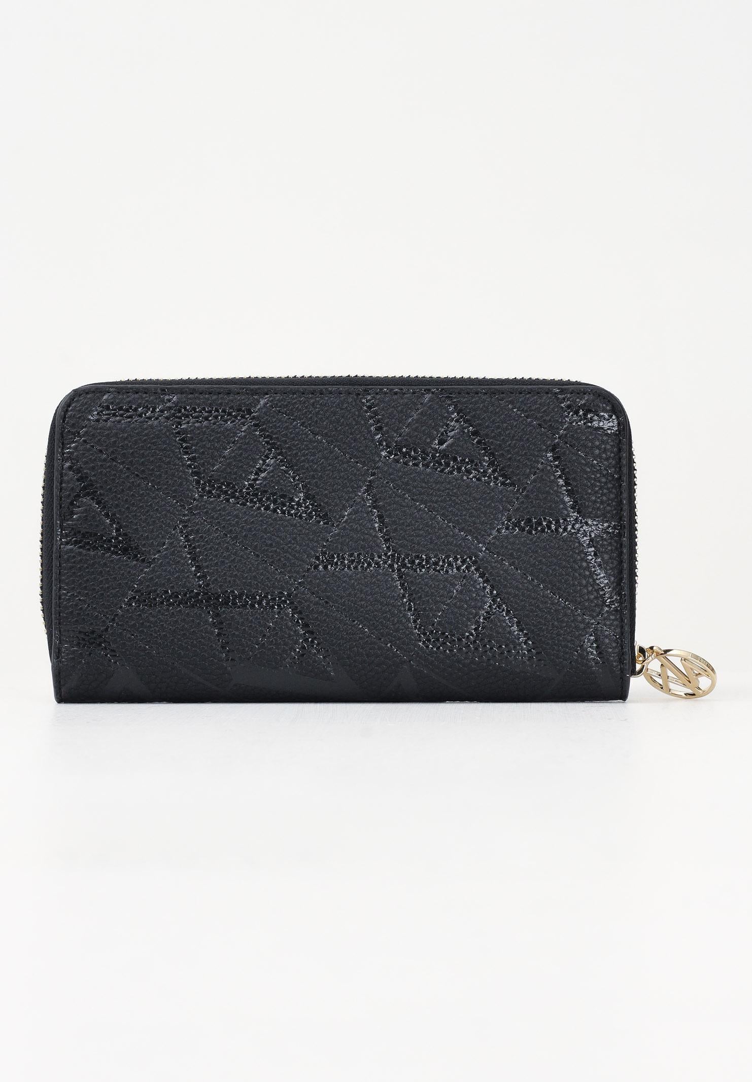 ARMANI EXCHANGE Portafogli nero da donna con fantasia monogram XW000359AF13680 FC100 ARMANI EXCHANGE