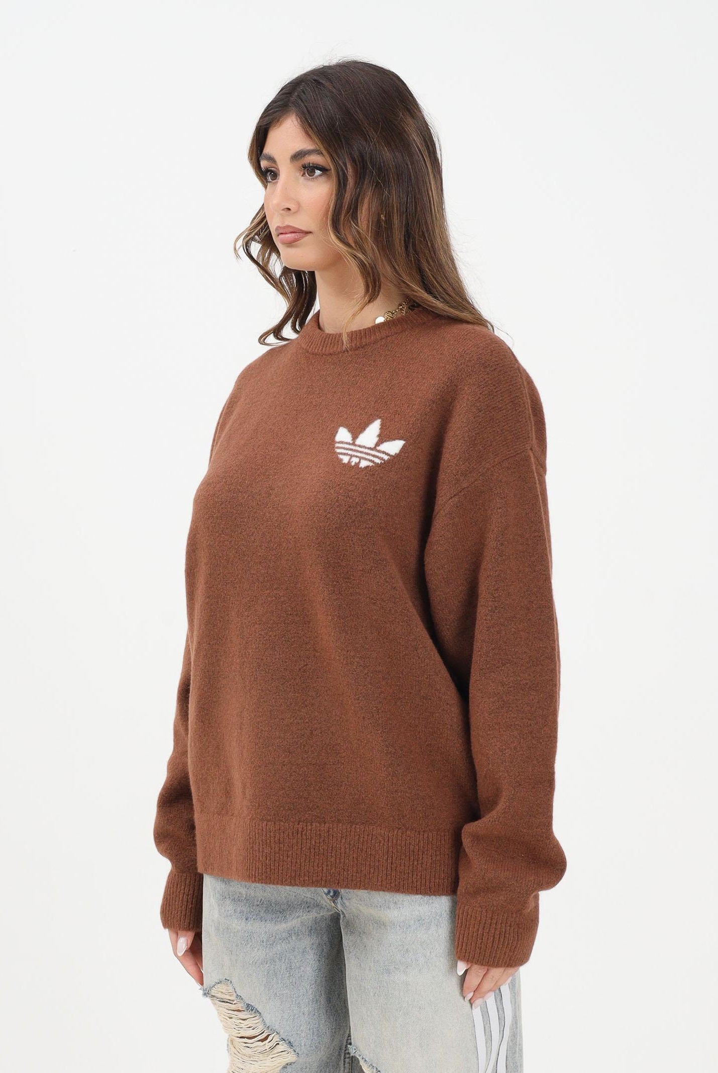 ADIDAS ORIGINALS Maglione girocollo Athletic Dept marrone da donna KF2340 . ADIDAS ORIGINALS