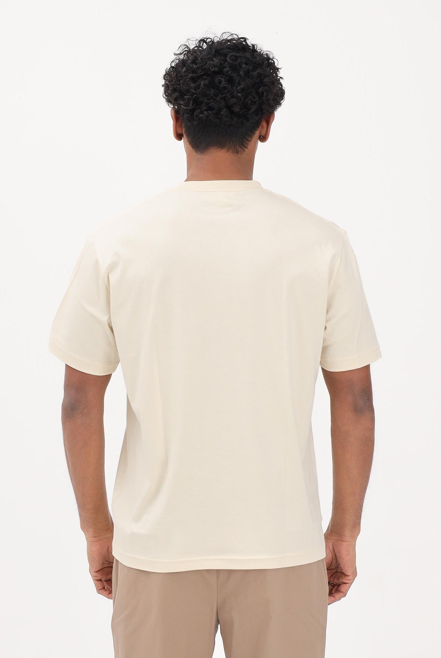 LACOSTE T-shirt a manica corta beige da uomo con logo TH5931 056 LACOSTE