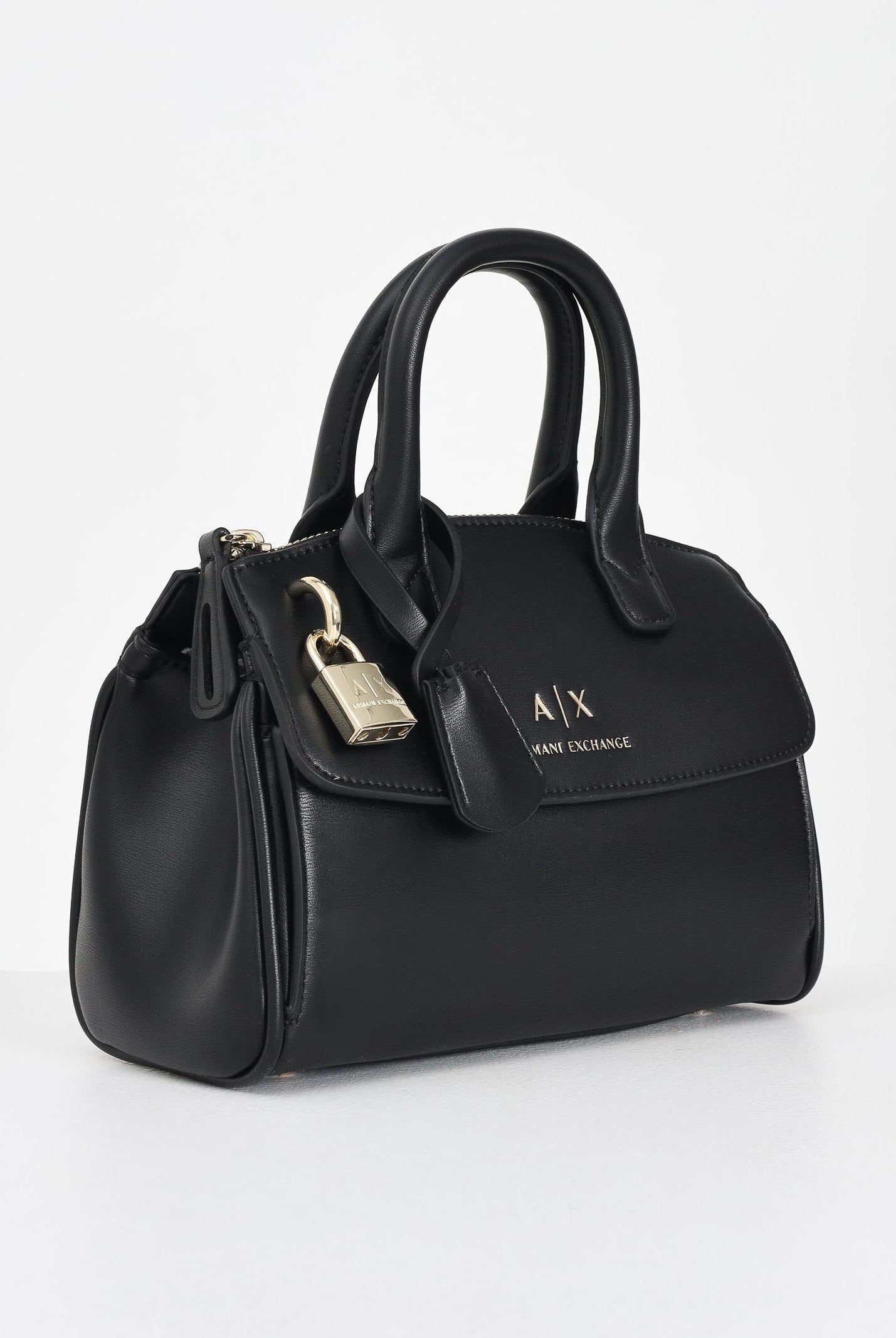 ARMANI EXCHANGE Borsa a mano nera da donna con lucchetto XW000395AF12040 UC001 ARMANI EXCHANGE