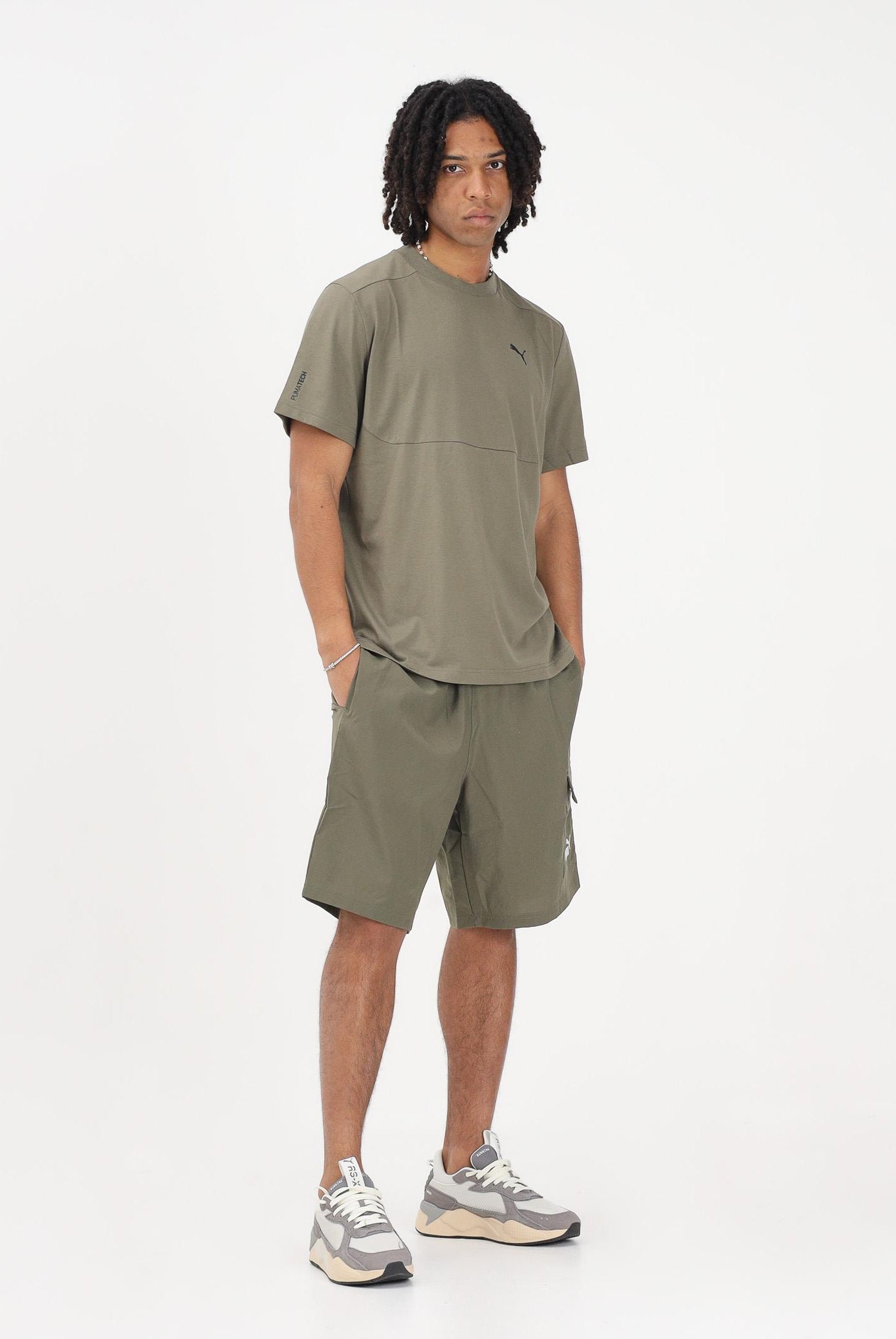 PUMA T-shirt a manica corta PUMATECH verde militare da uomo 692180 81 PUMA