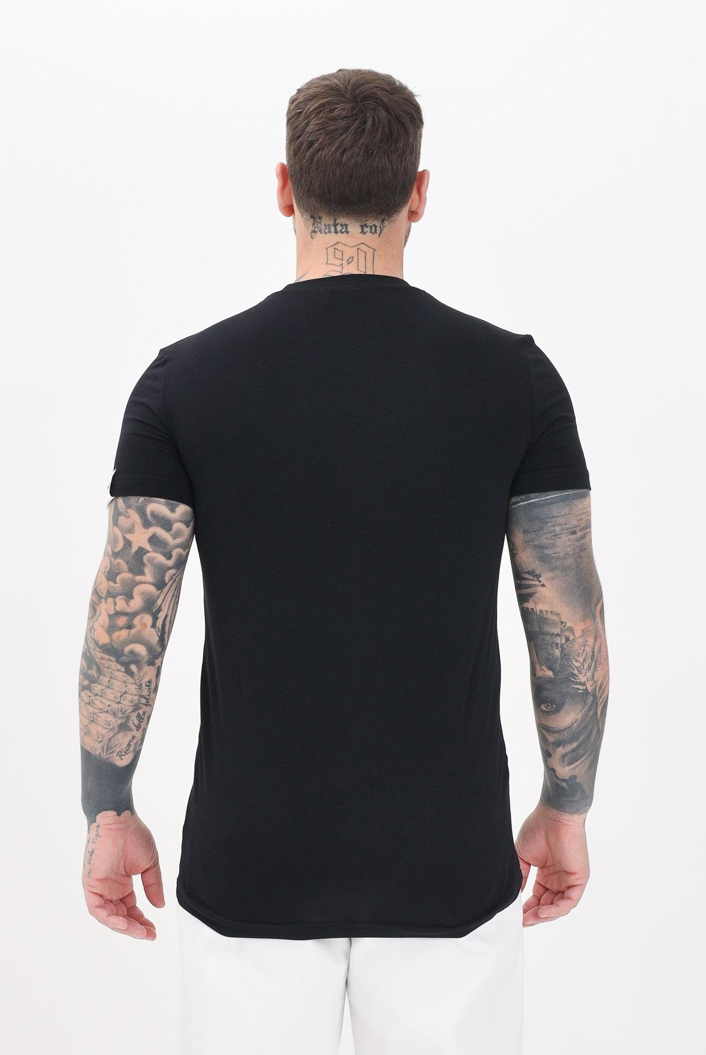 DSQUARED2 T-shirt a manica corta nera per uomo e donna con patch logo D9M205720 001 DSQUARED2