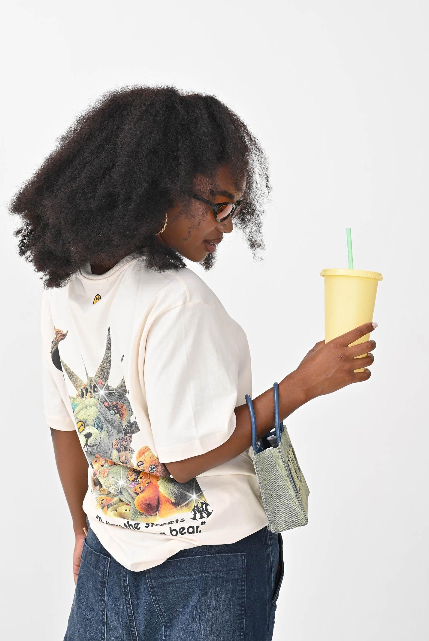 BARROW T-shirt a manica corta color crema per uomo e donna con maxi stampa sul retro F5BWUATH038 013 BARROW