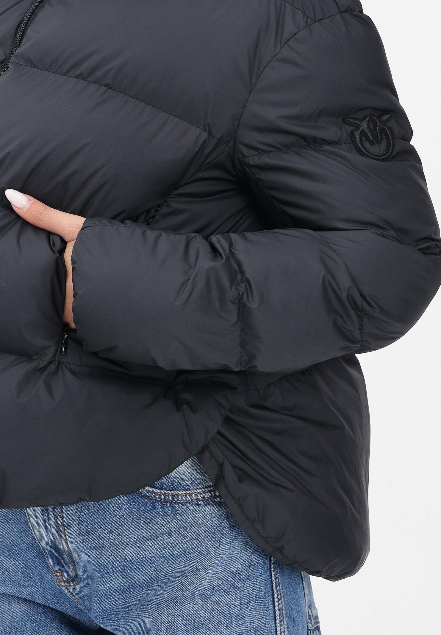 PINKO Piumino nero da donna con logo 101602A2P6 Z99 PINKO