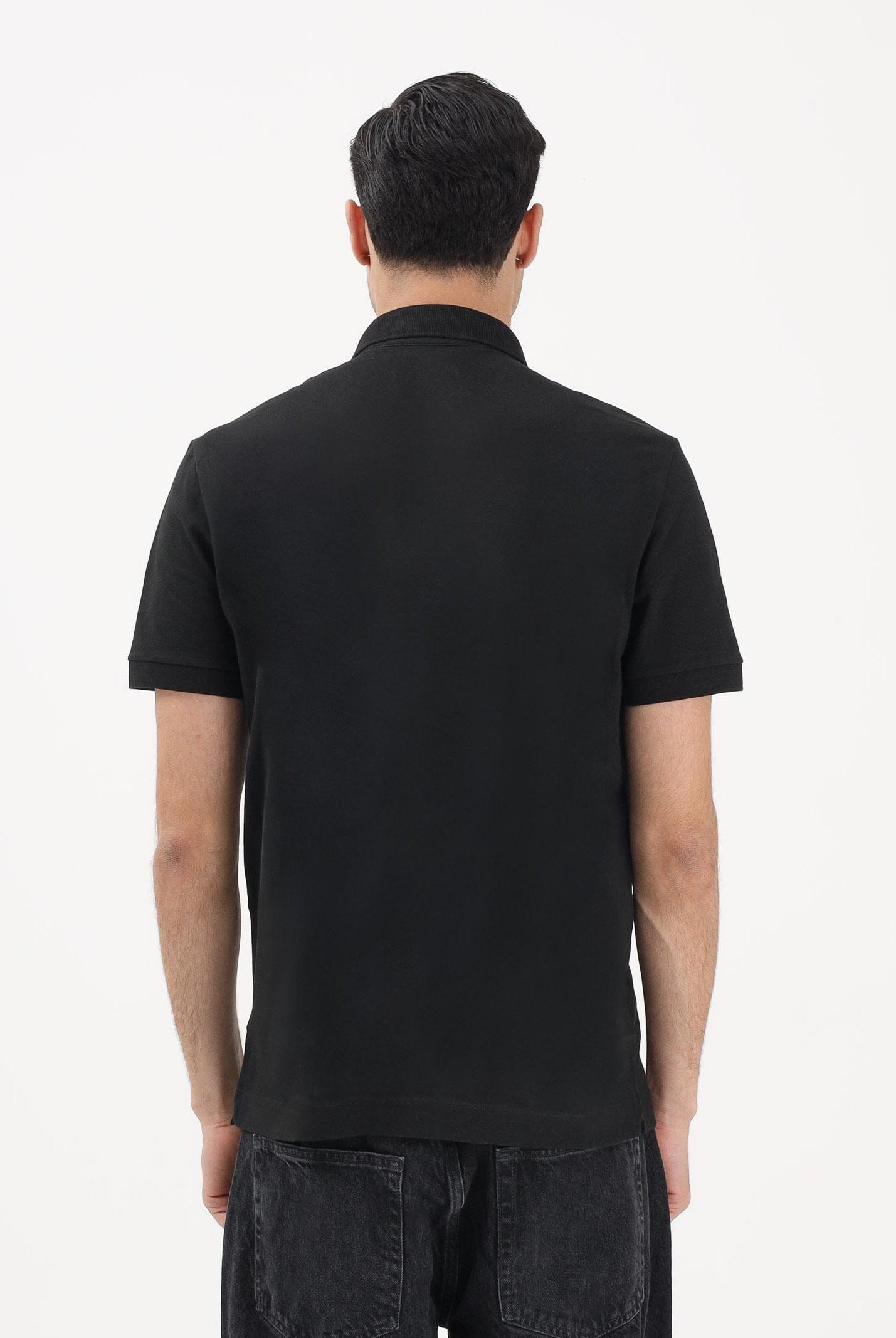LACOSTE Polo a manica corta nera da uomo con logo PH5522 031 LACOSTE