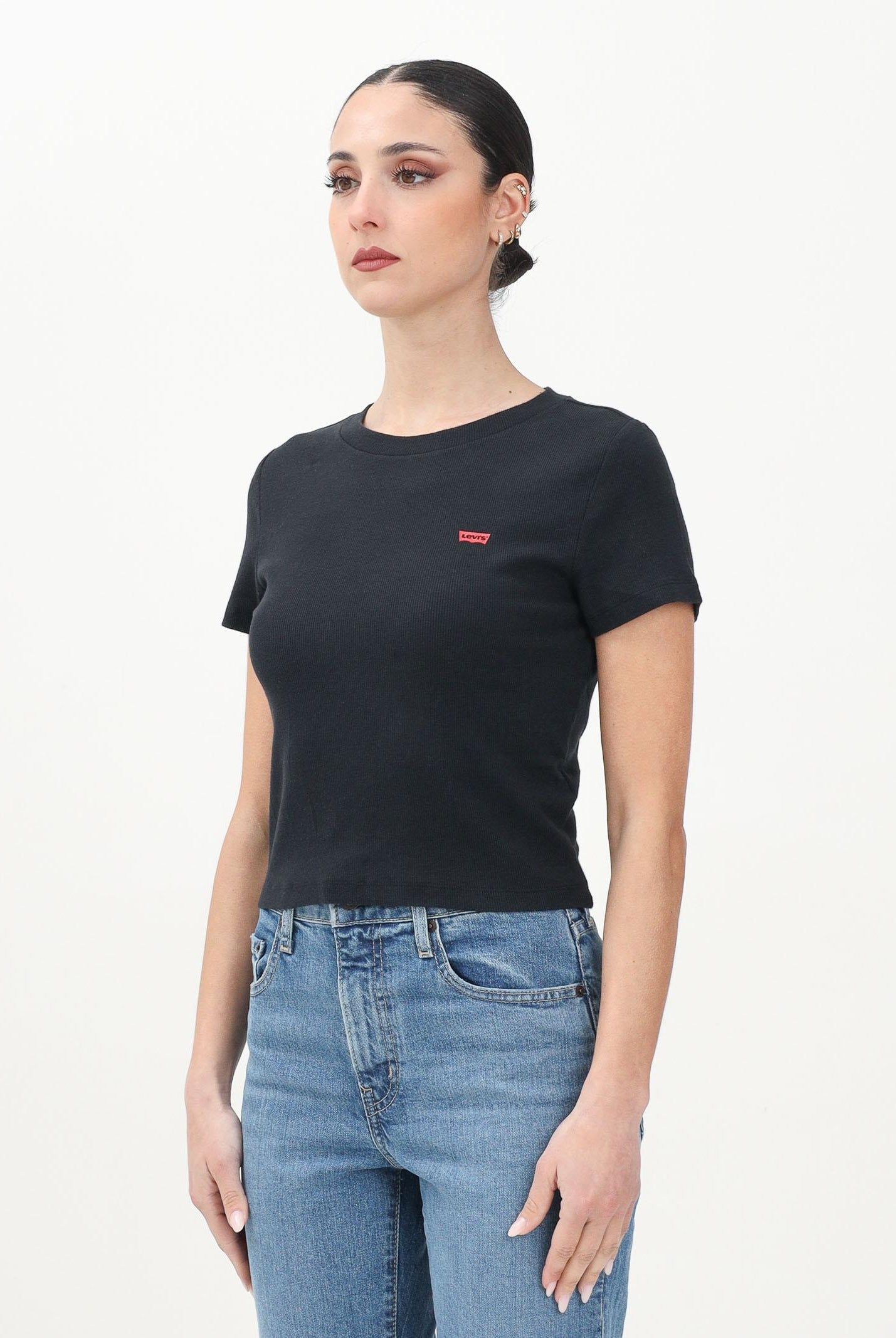 LEVI'S® T-shirt a manica corta ESSENTIAL nera da donna A7419-0014 . LEVI'S®