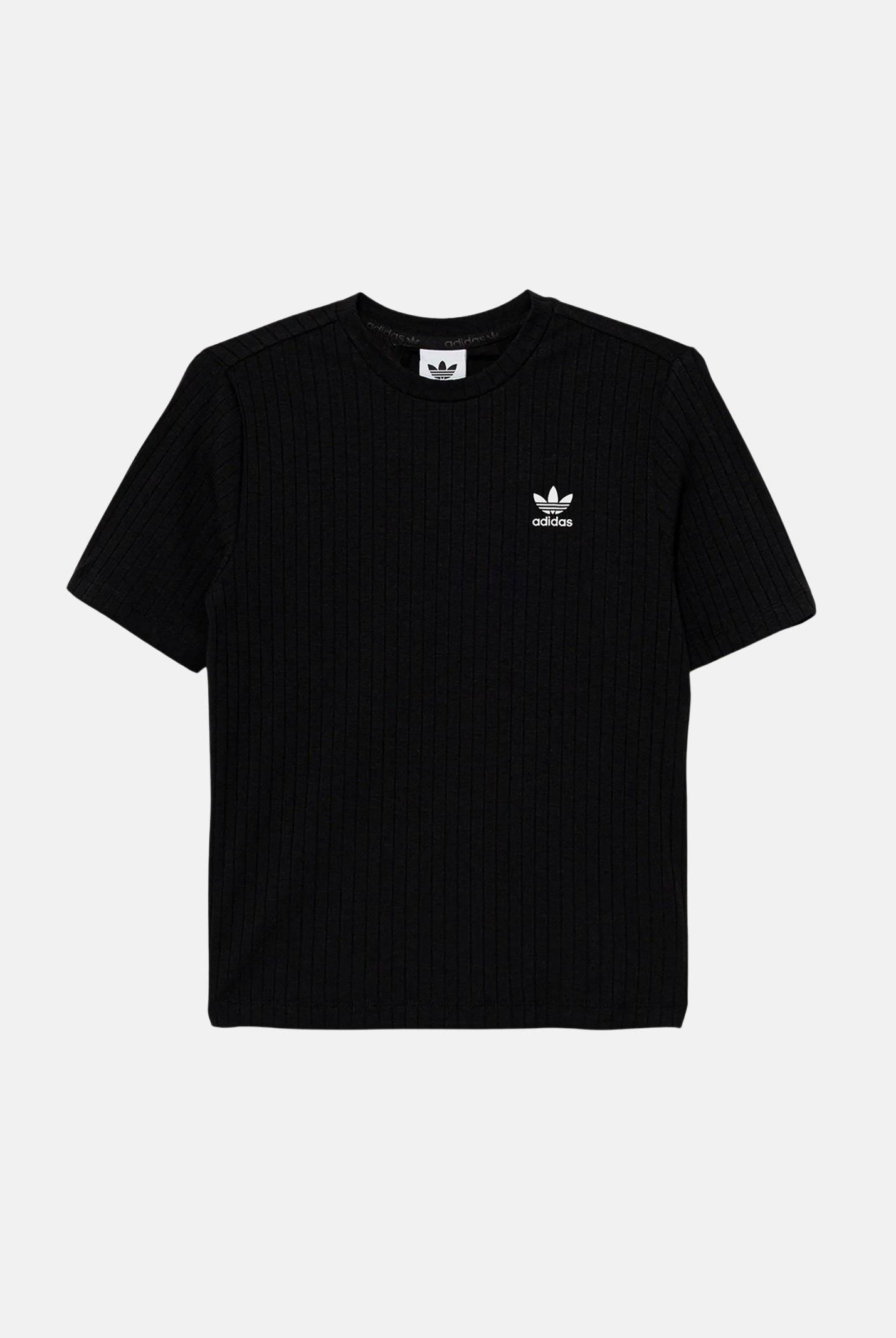 ADIDAS ORIGINALS T-shirt a manica corta Wide Rib nera per bambino e bambina JX5178  ADIDAS ORIGINALS