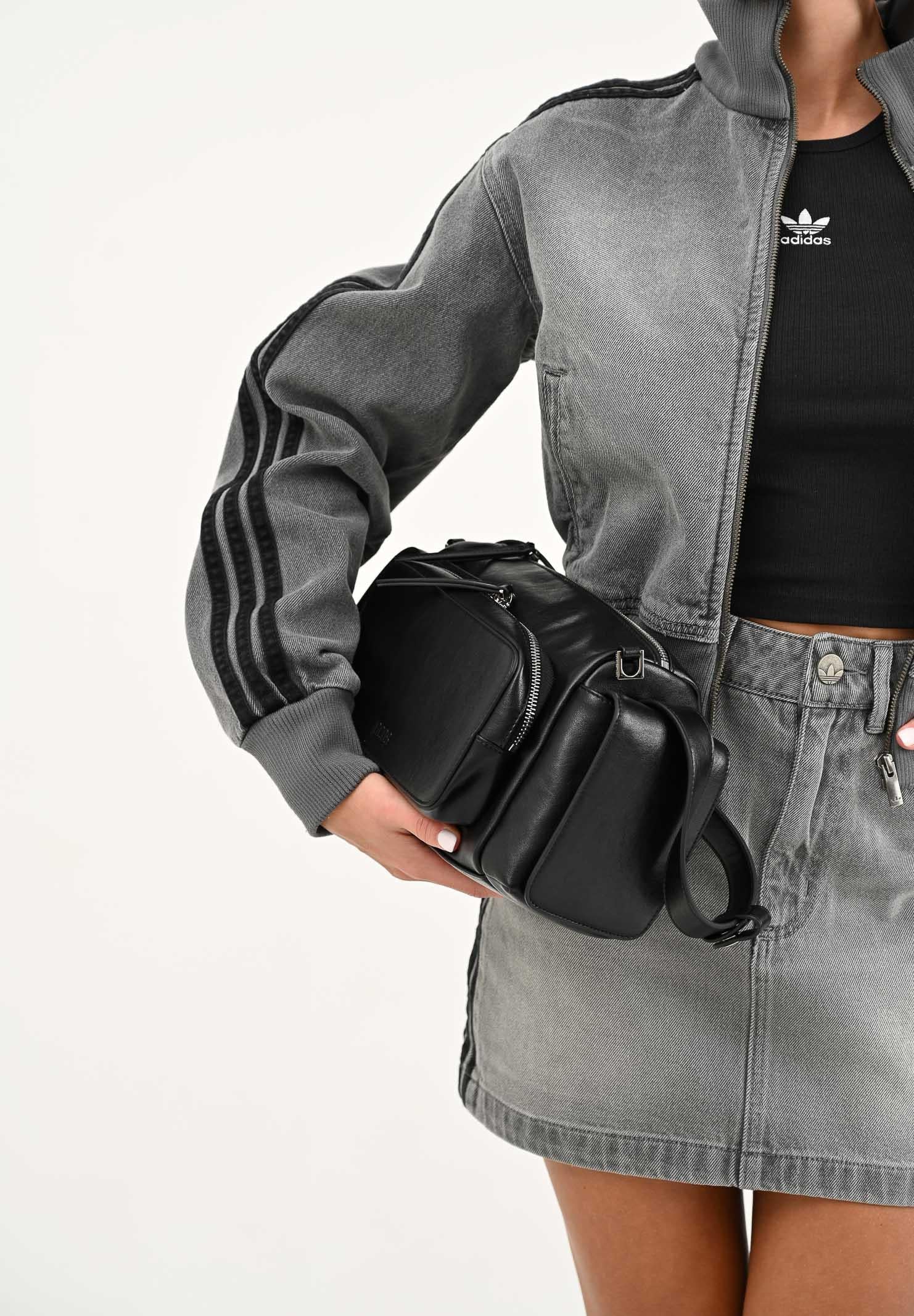 GCDS Borsa a spalla nera da donna GCDSMPS001 99 GCDS