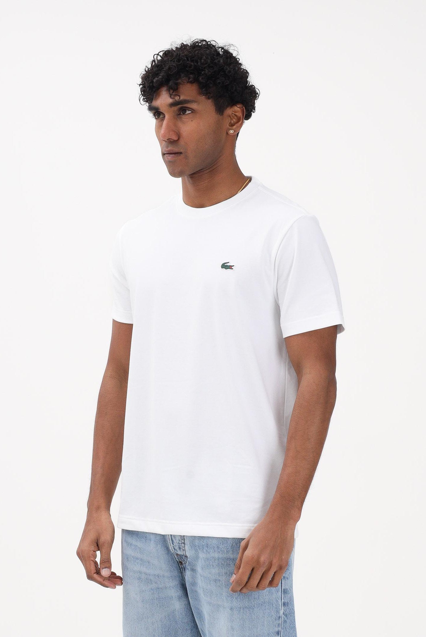 LACOSTE T-shirt a manica corta bianca da uomo stampata Ultra Dry TH4762 001 LACOSTE