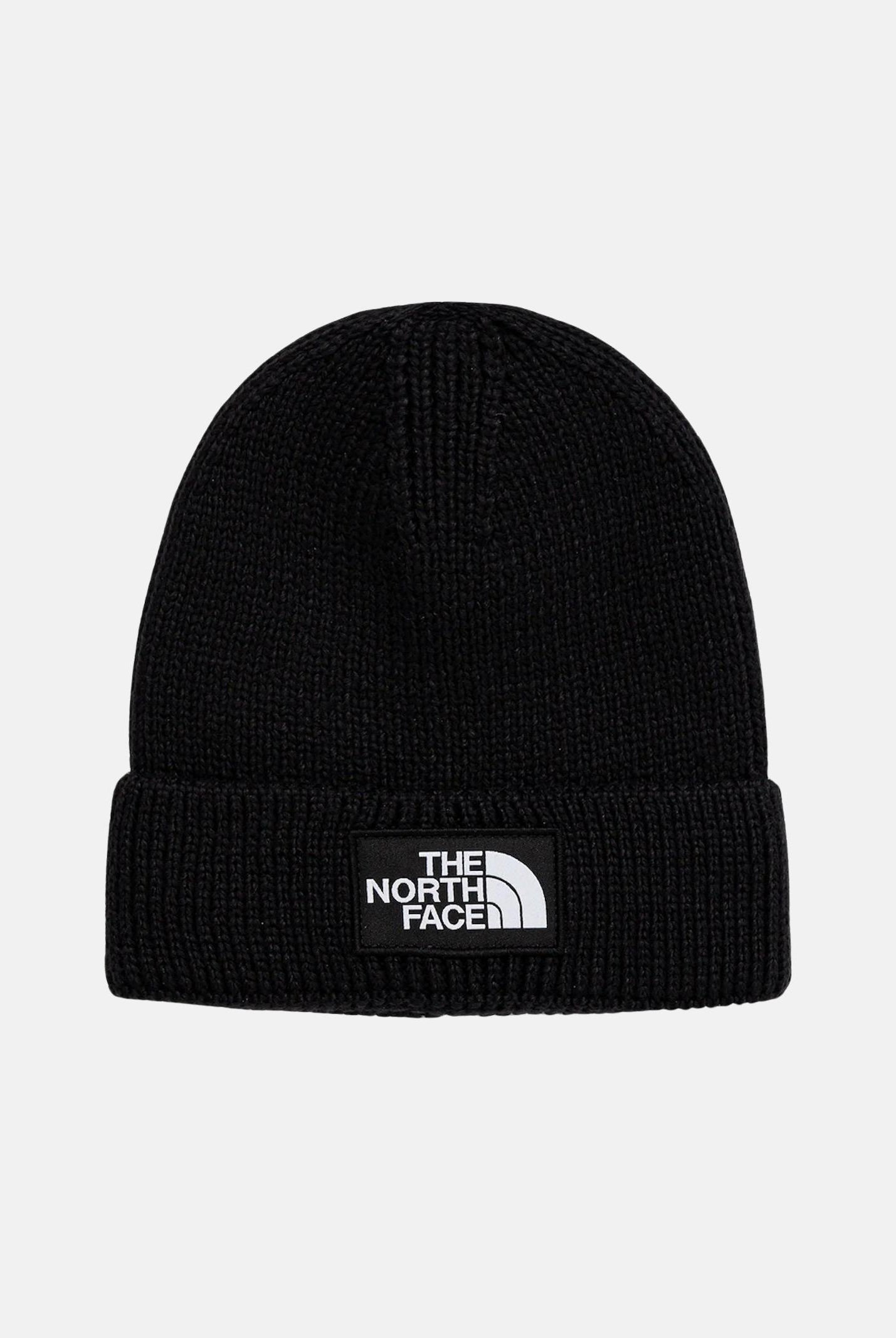 THE NORTH FACE Berretto nero per uomo e donna con risvolto e logo box TNF NF0A8CHEJK31 . THE NORTH FACE