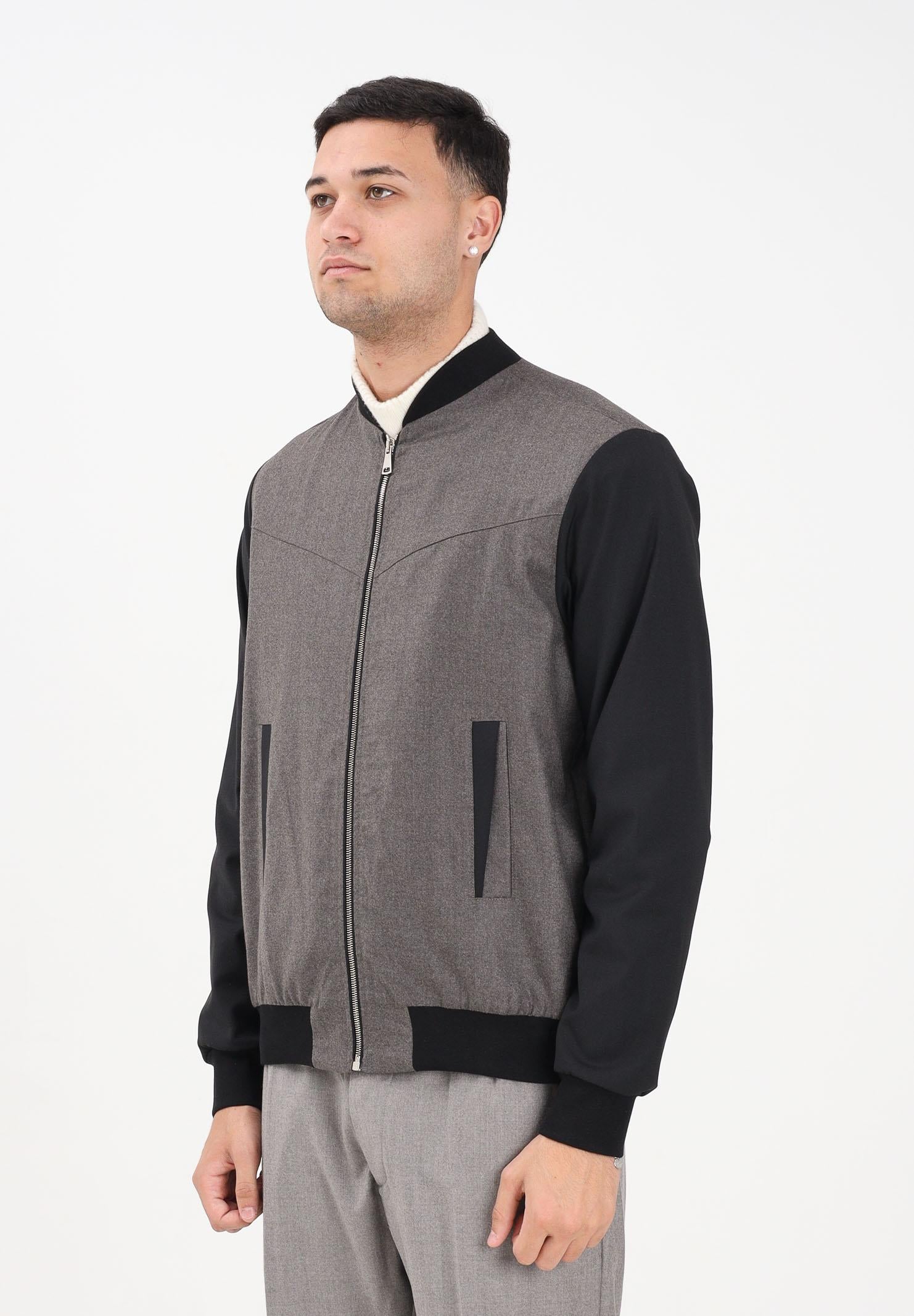 YES LONDON Bomber grigio e nero da uomo XG5261 MO YES LONDON