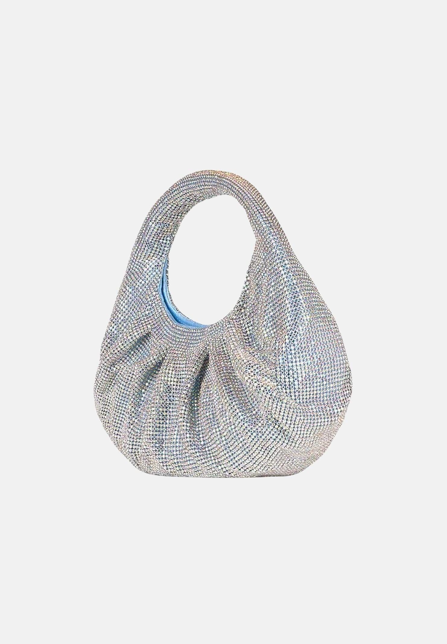 TWENTY FOURHAITCH Borsa a mano argento e polvere da donna con strass LB1006262P PO TWENTY FOURHAITCH