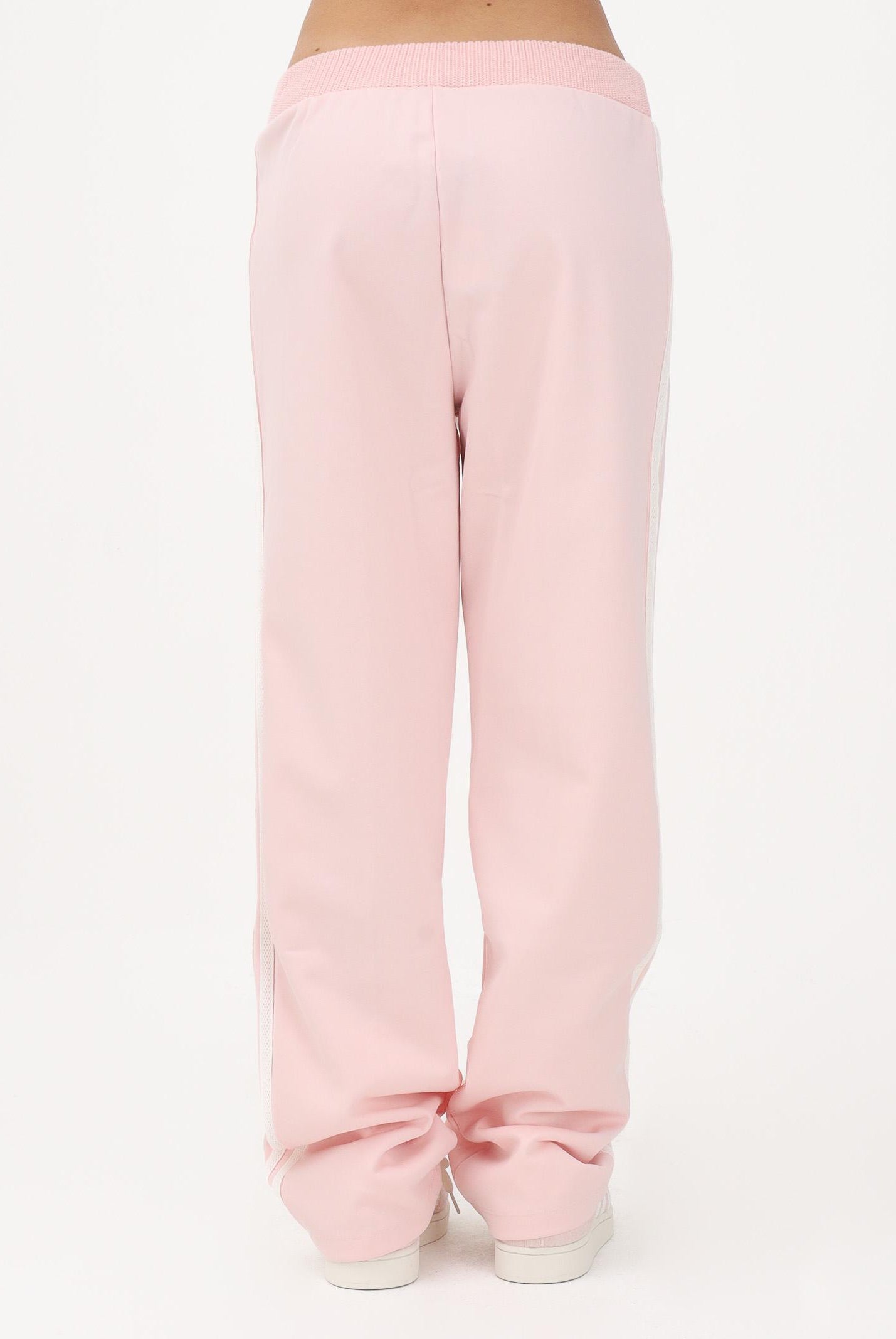 ADIDAS ORIGINALS Pantalone sportivo Firebird rosa da donna con dettagli in maglia all'uncinetto KD4315 . ADIDAS ORIGINALS