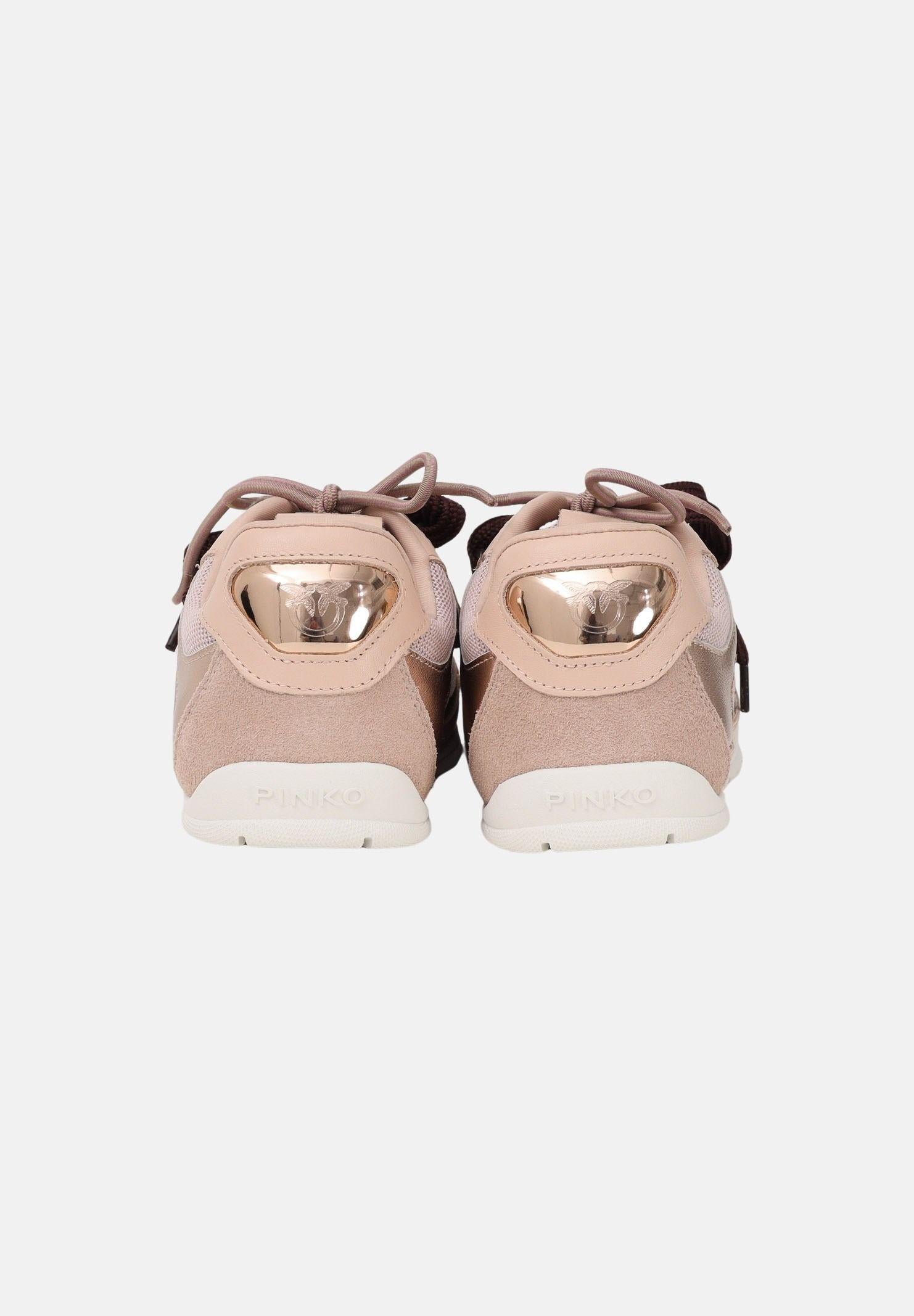 PINKO Sneakers rosa da donna con lacci doppi e applicazioni gioiello SS0185P020P26 P26 PINKO