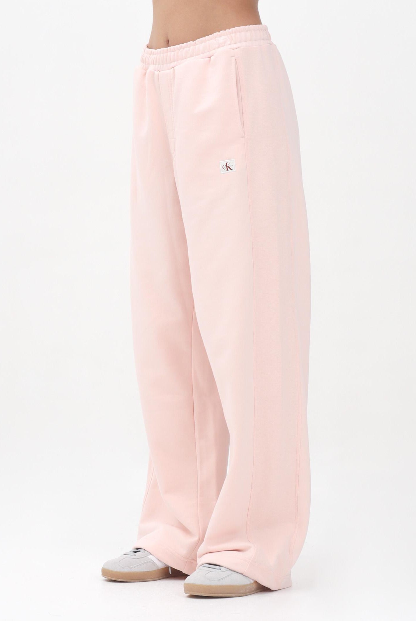 CALVIN KLEIN JEANS Pantalone sportivo rosa da donna con patch logo LV047C249GVI7 CALVIN KLEIN JEANS