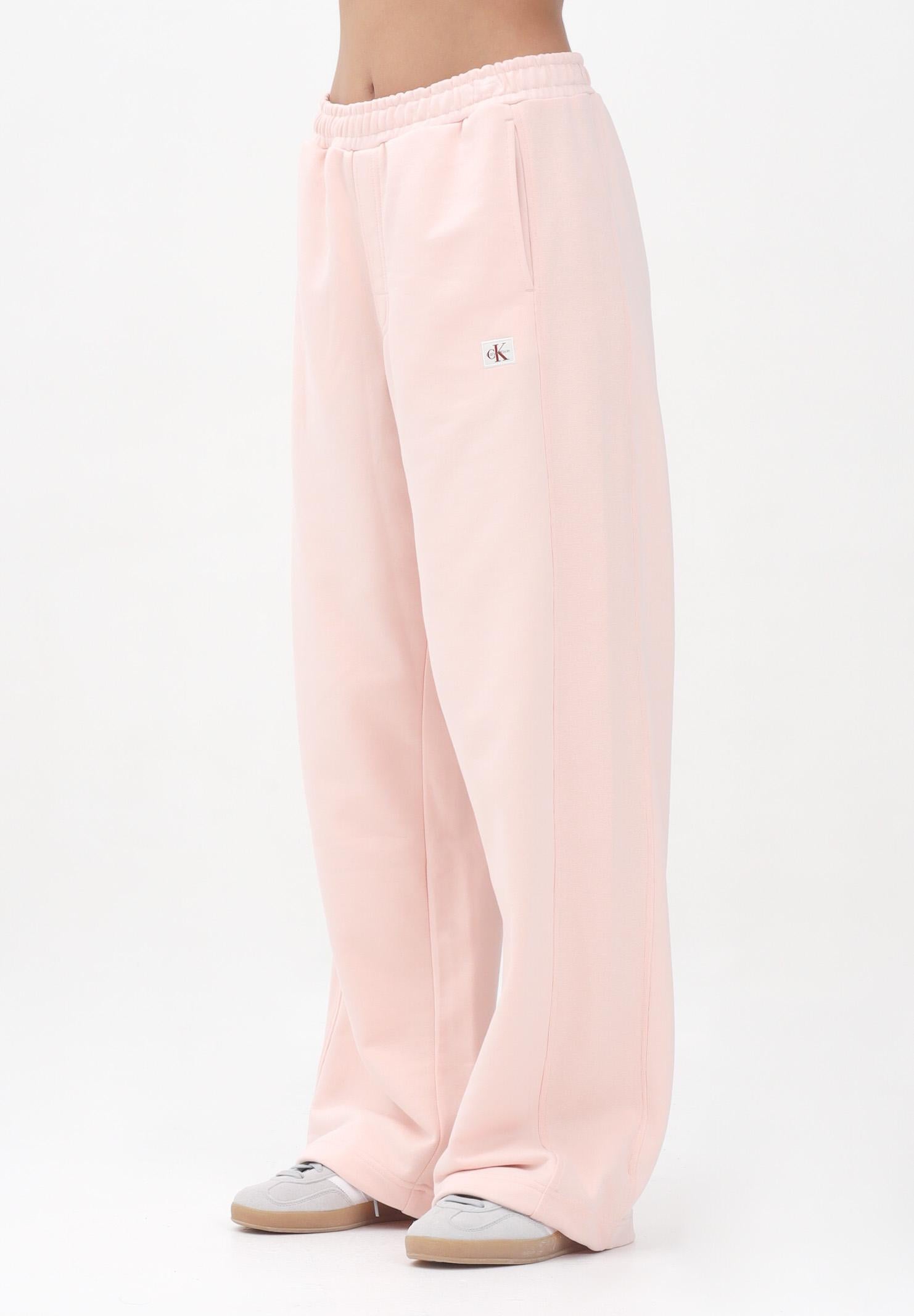 CALVIN KLEIN JEANS Pantalone sportivo rosa da donna con patch logo LV047C249GVI7 CALVIN KLEIN JEANS