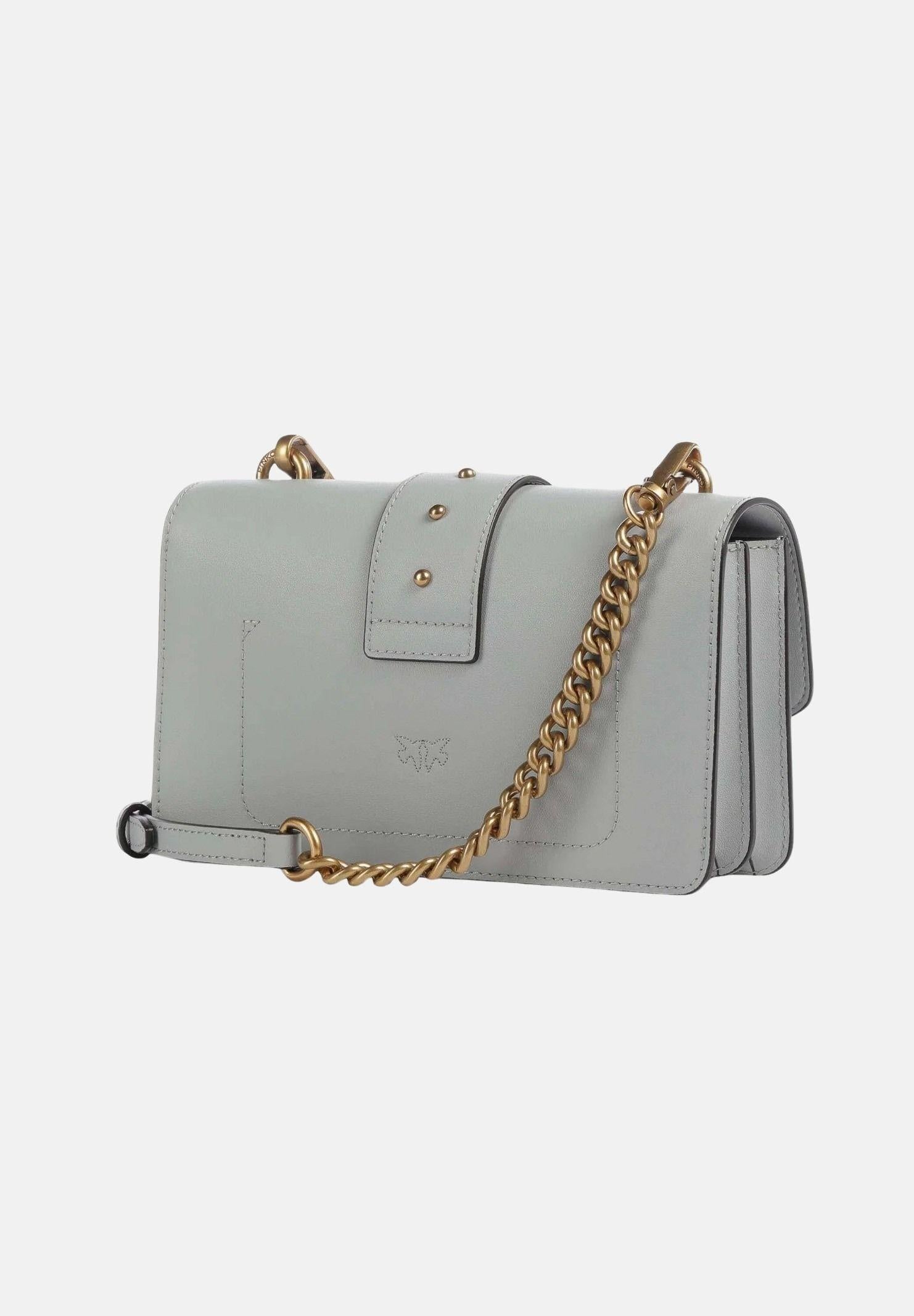 PINKO Borsa a tracolla Mini Love Bag One grigio perla da donna 105856A0F1 K32Q PINKO