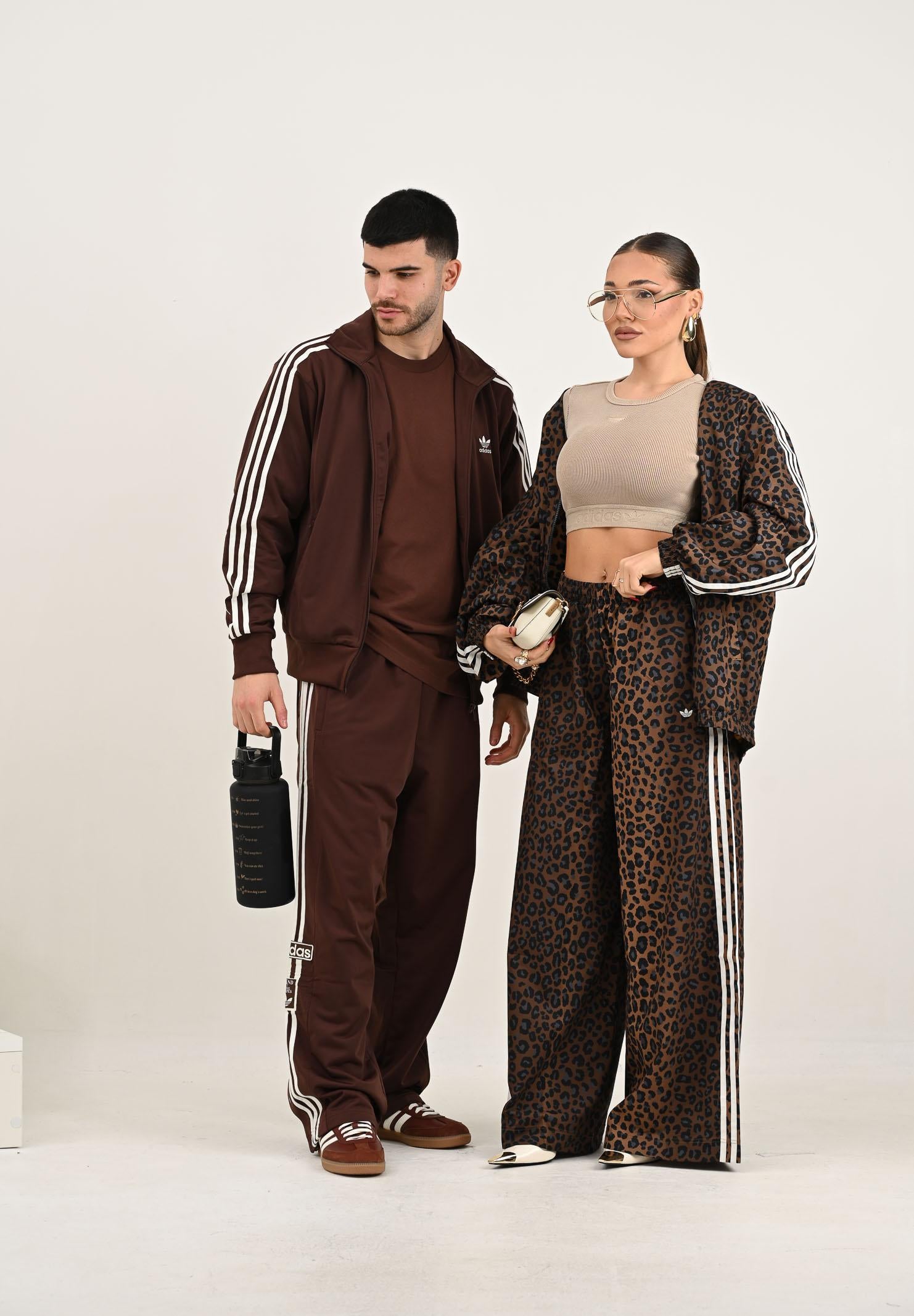 ADIDAS ORIGINALS Felpa con zip Adicolor Classics Firebird marrone da uomo KA0459 ADIDAS ORIGINALS