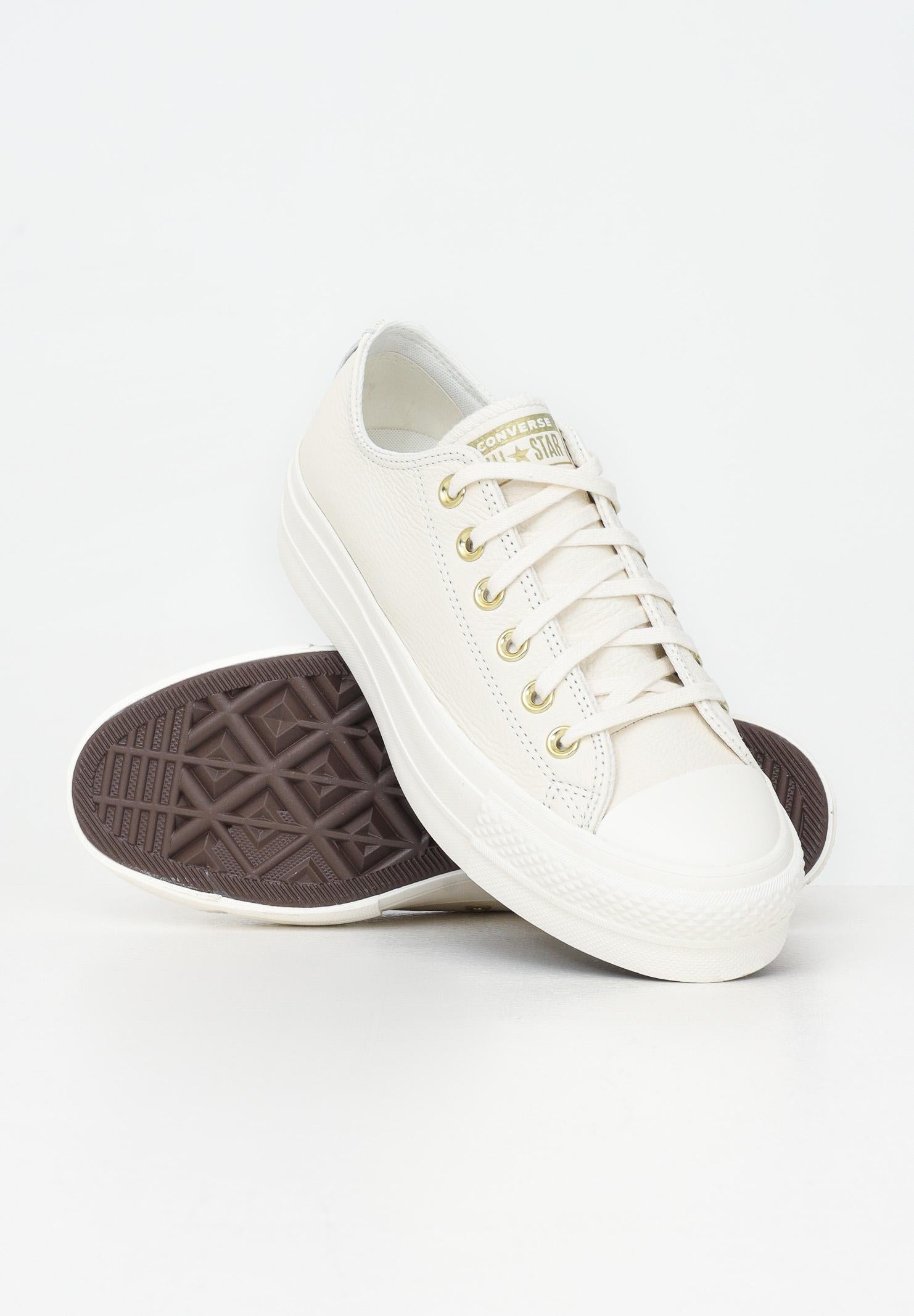CONVERSE Sneakers CHUCK TAYLOR ALL STAR LIFT PLATFORM GOLD panna da donna A12765C . CONVERSE