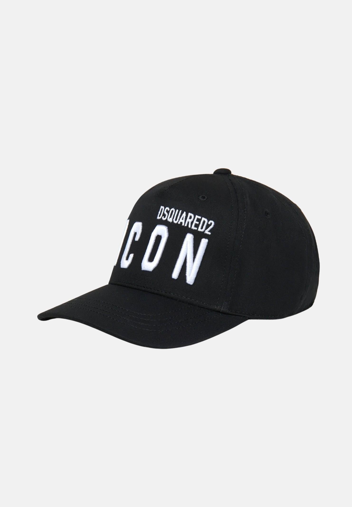 Cappello con visiera D2 Icon nero per uomo e donna DQ04IBD00I8 DQ900 DSQUARED2