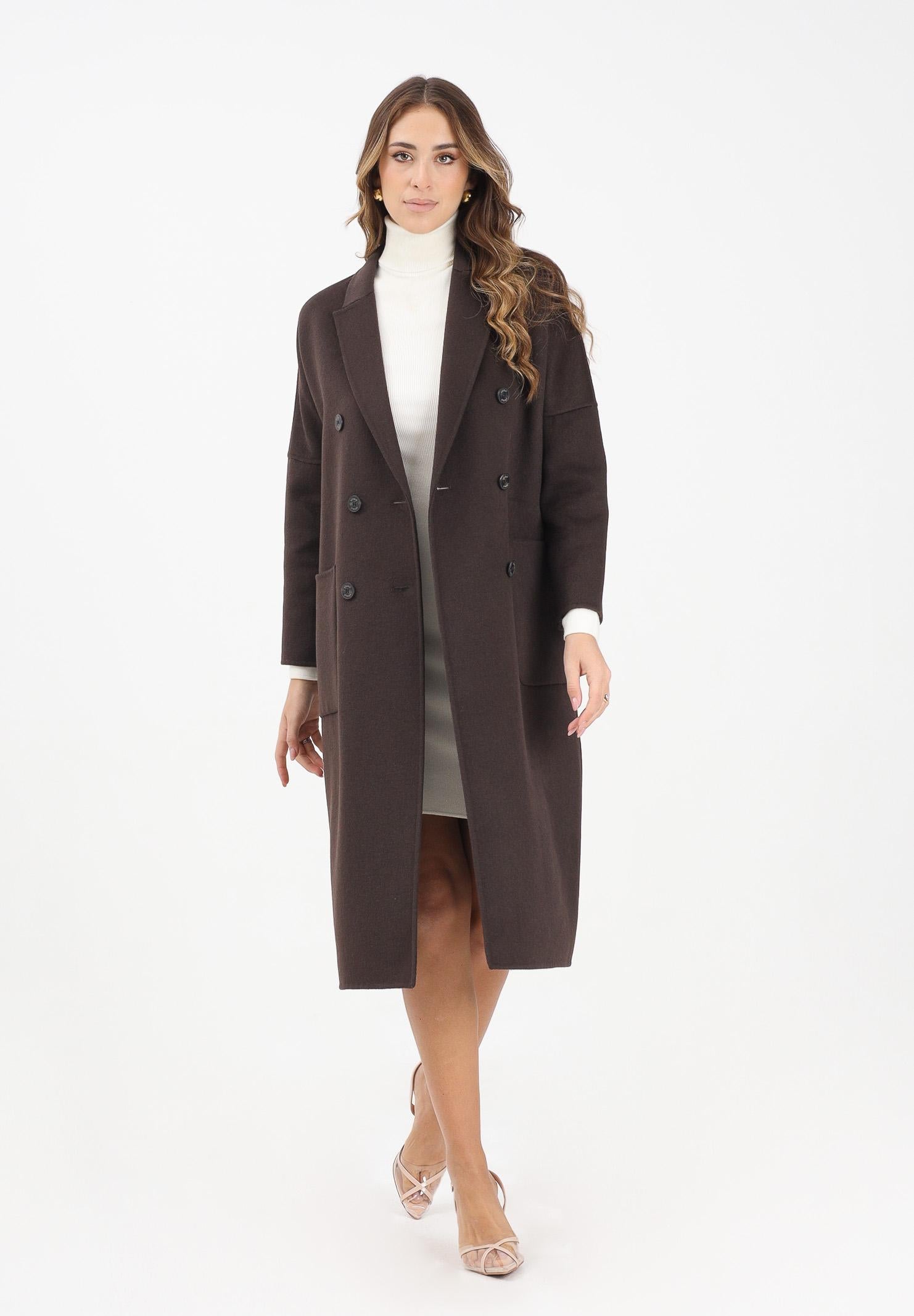 VICOLO Cappotto lungo marrone da donna TF0001 FU69 VICOLO