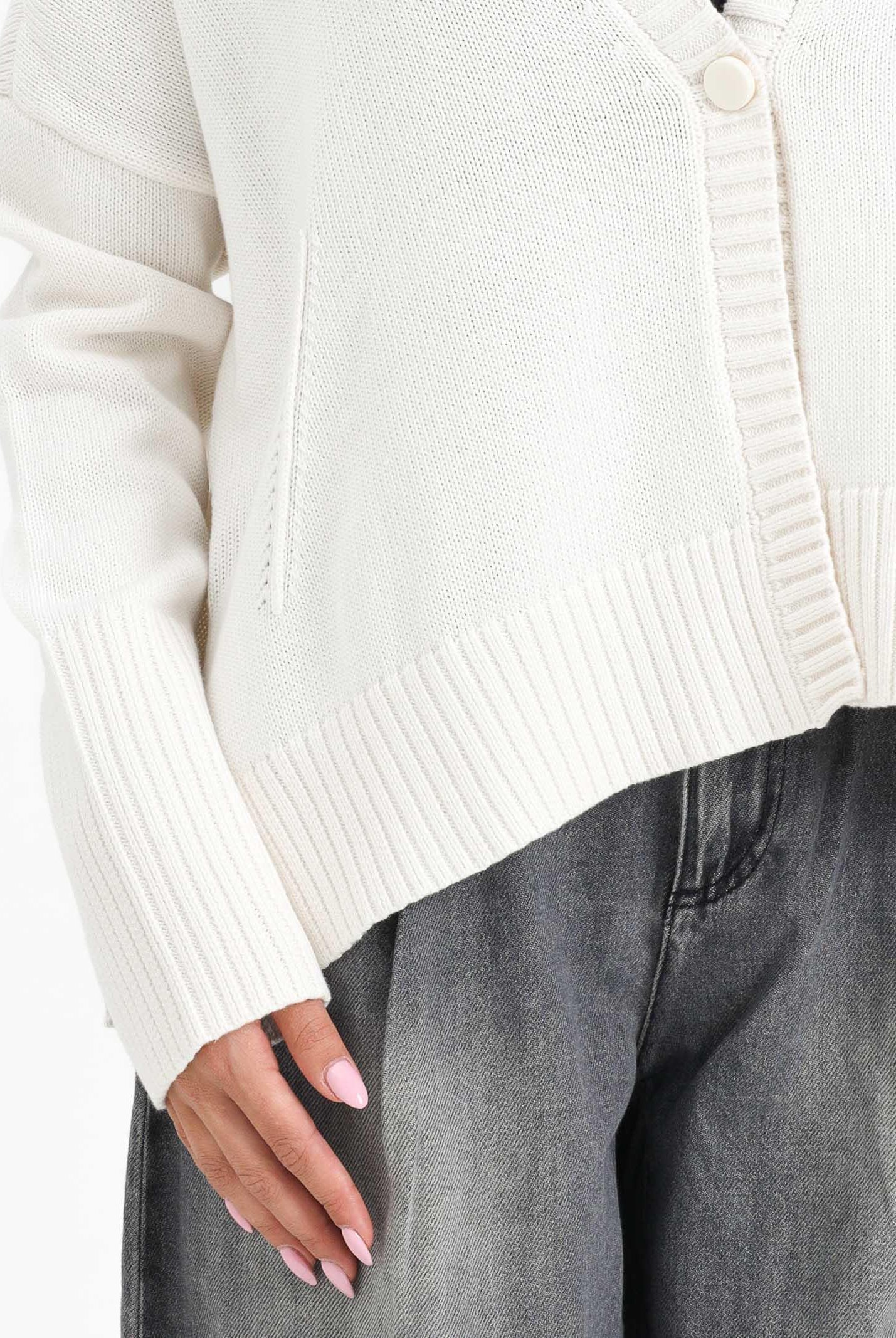 ARMANI EXCHANGE Cardigan corto panna da donna con logo XW001304AF16552 U1003 ARMANI EXCHANGE