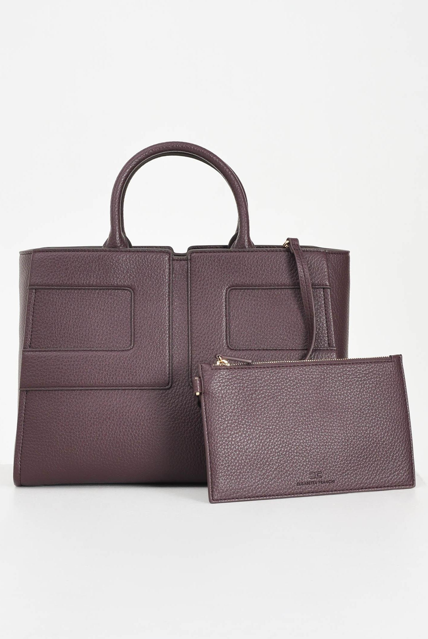 ELISABETTA FRANCHI Shopper bordeaux da donna con logo BS34A56E2 EA4 ELISABETTA FRANCHI