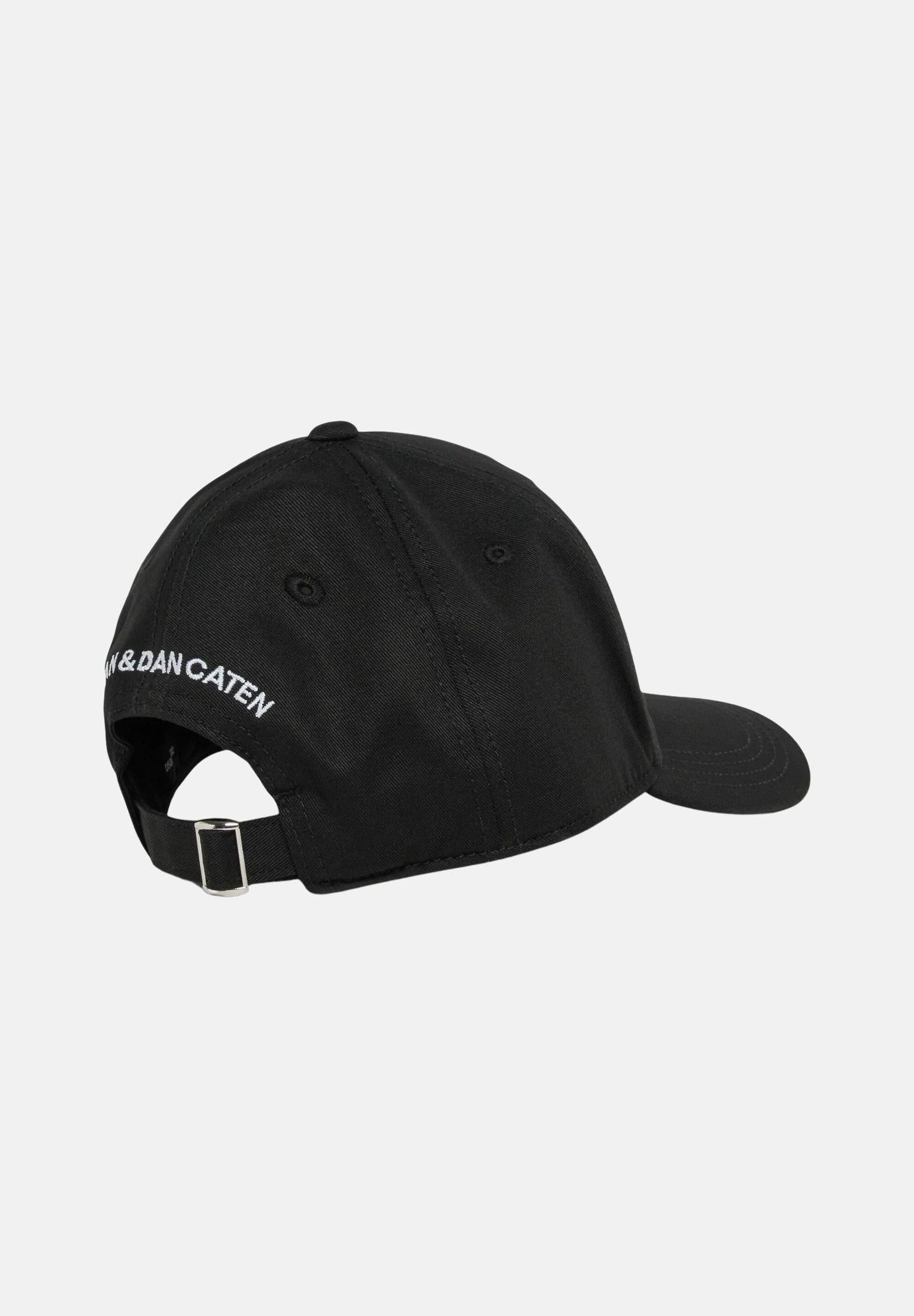 DSQUARED2 Cappello con visiera nero per uomo e donna rifinito da logo DQ3255D00YT DQ900 DSQUARED2