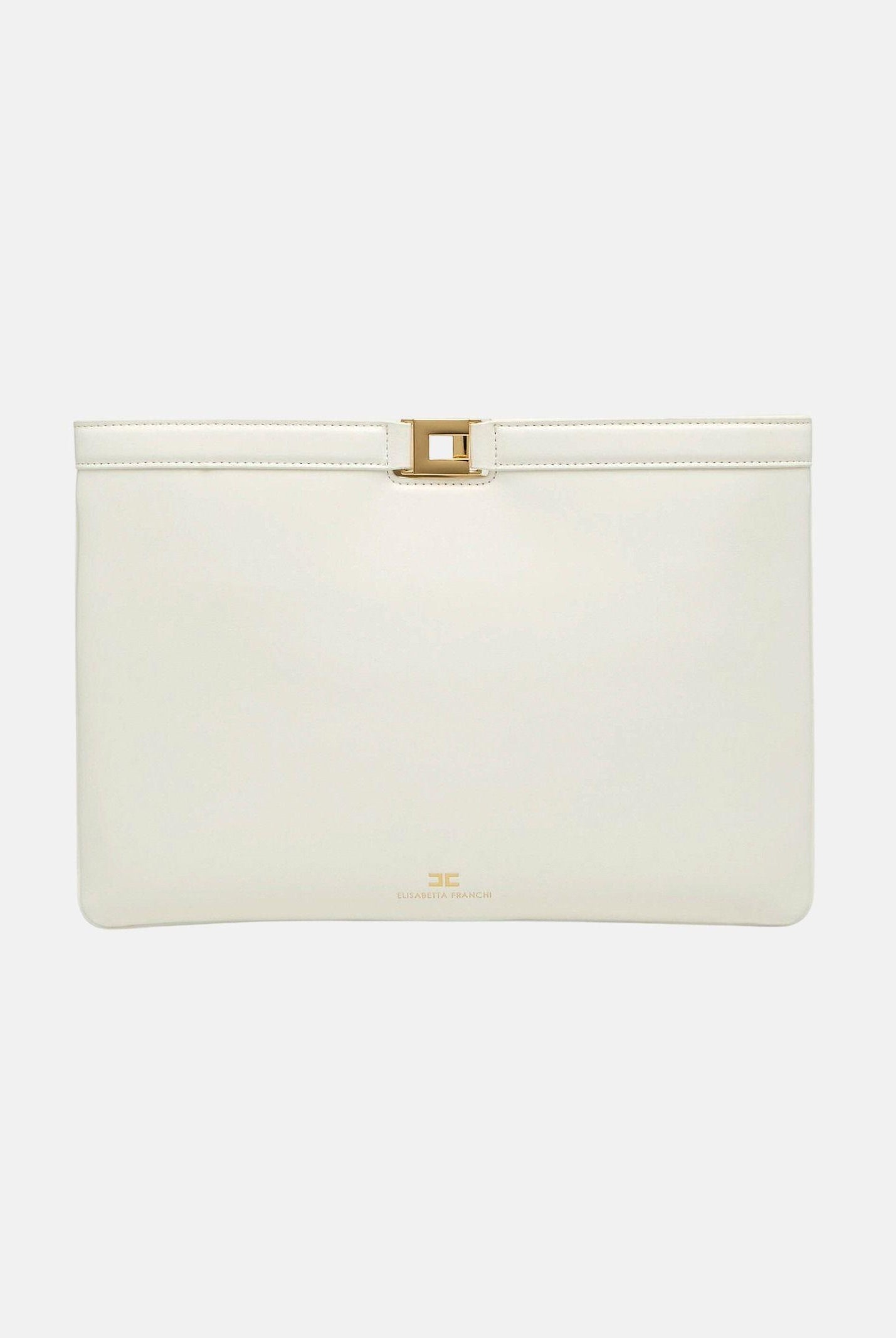ELISABETTA FRANCHI Pochette burro da donna effetto naplak BS18A61E2 193 ELISABETTA FRANCHI