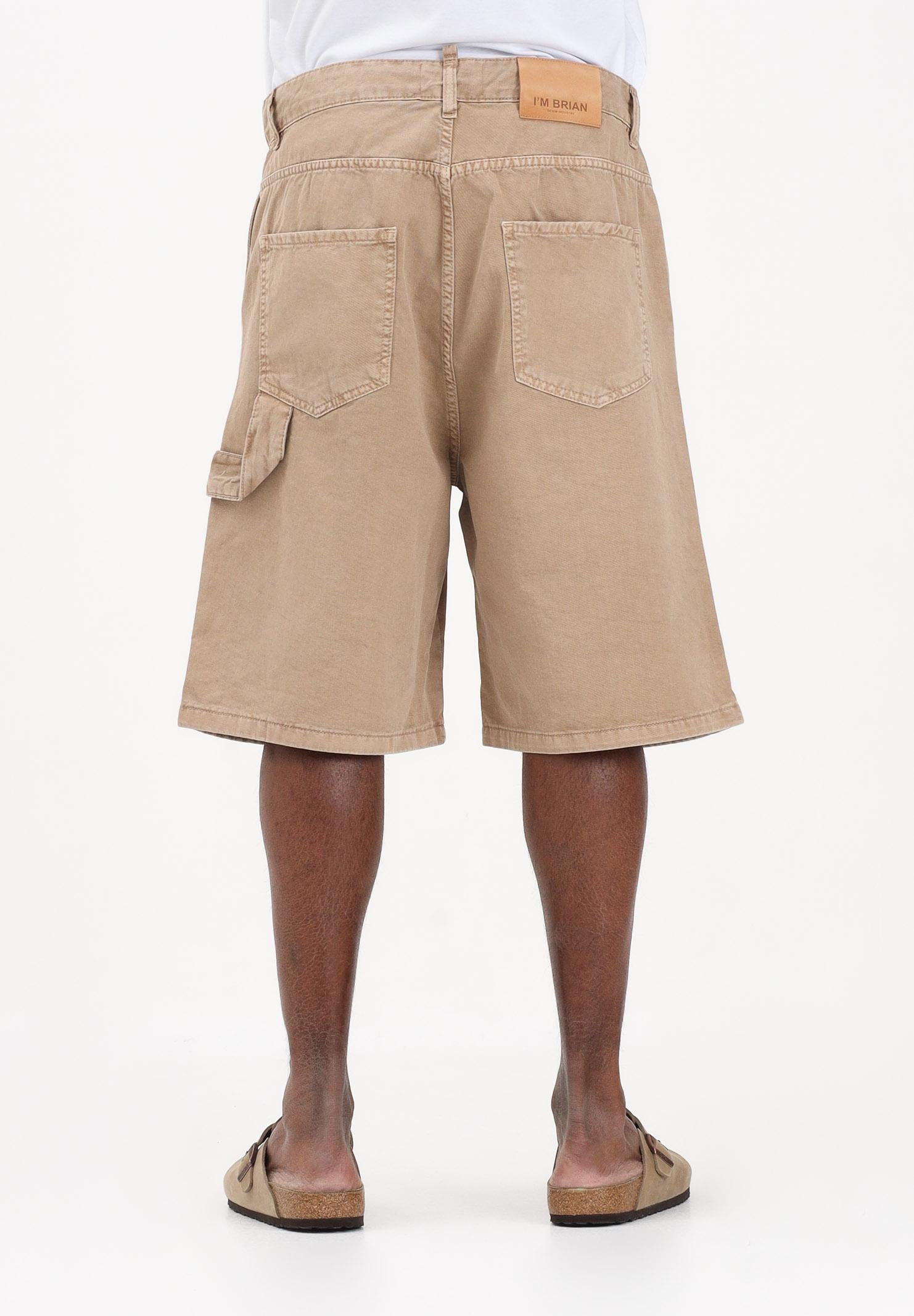 I'M BRIAN Shorts in denim beige da uomo CARPBL726 0025 I'M BRIAN