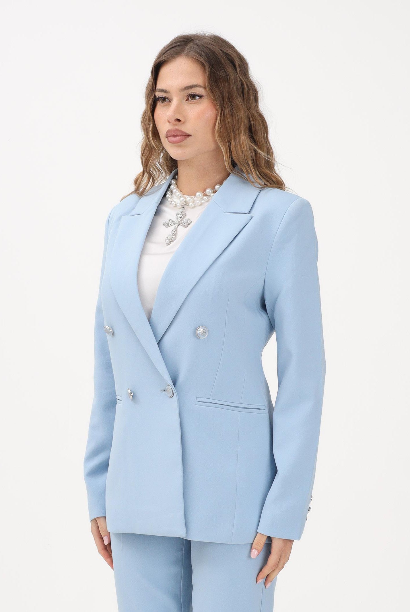 ONLY Giacca doppiopetto celeste da donna 15294709 SOCH ONLY