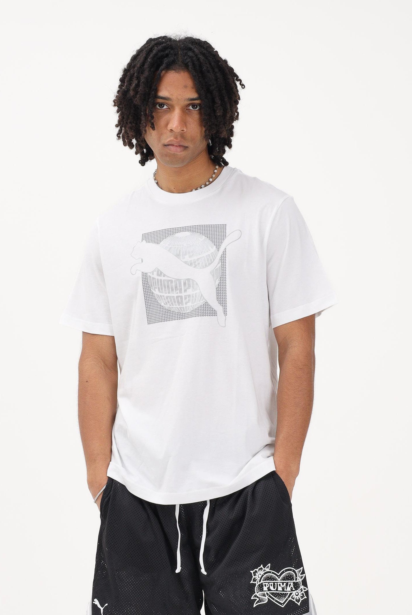 PUMA T-shirt a manica corta GRAPHICS bianca da uomo 691784 02 PUMA