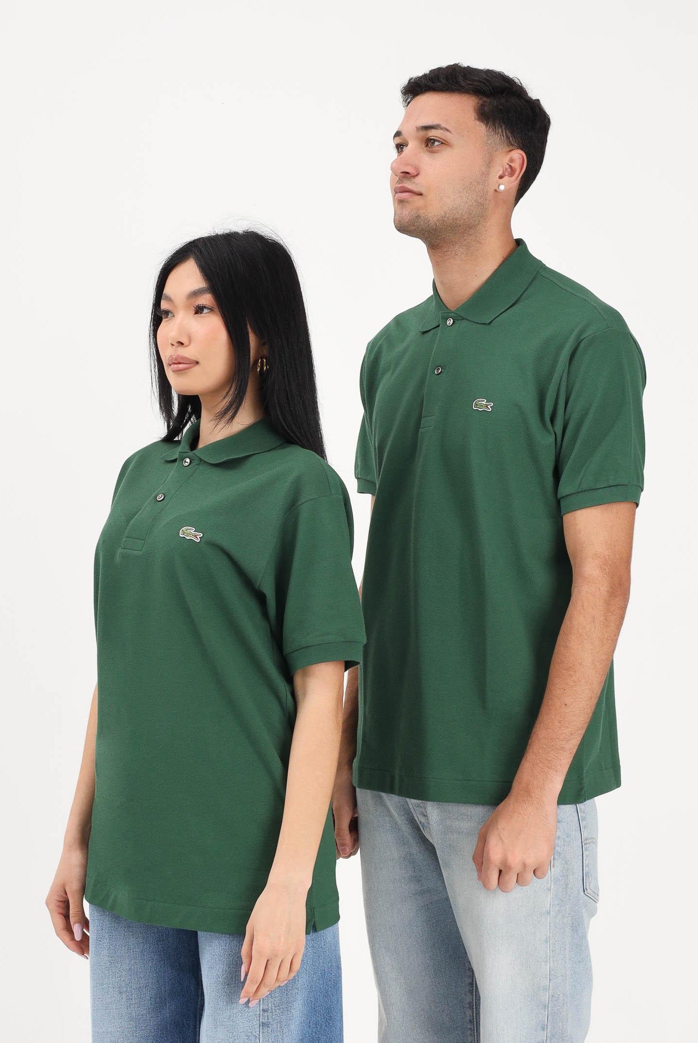 LACOSTE Polo verde per uomo e donna con patch logo coccodirllo 1212 132 LACOSTE