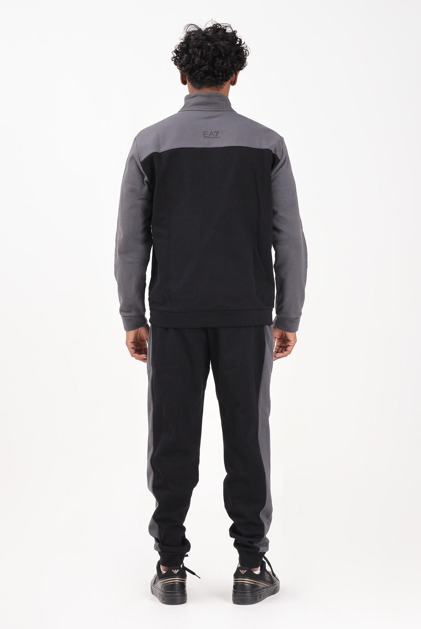 EA7 Tuta sportiva grigia e nera da uomo 7M000941AF10377 MC165 EA7