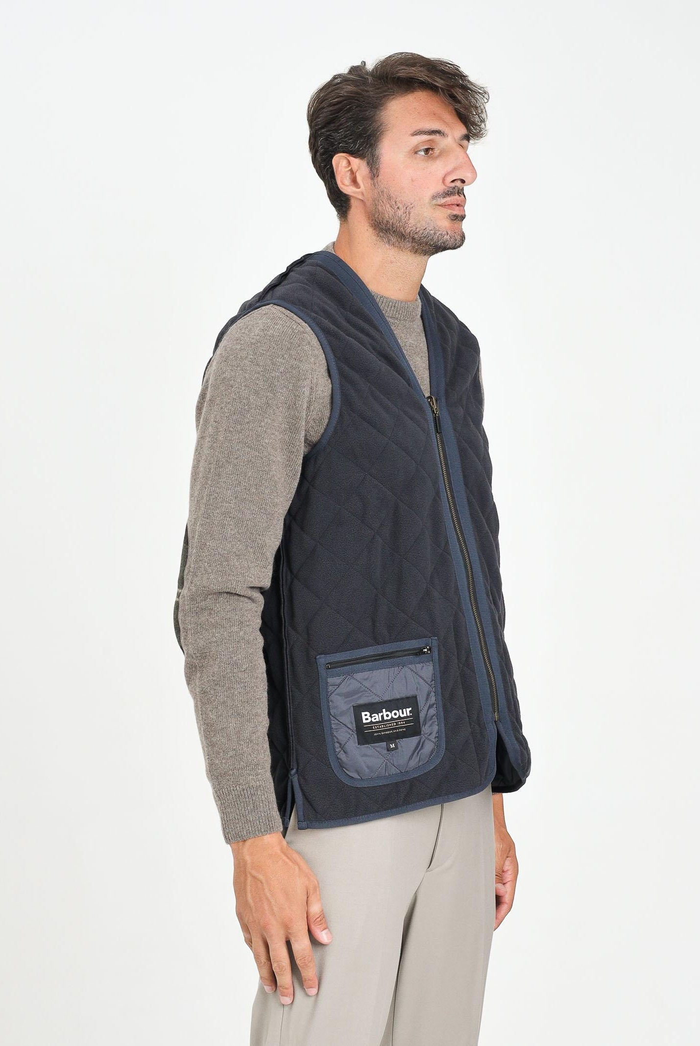 BARBOUR Smanicato Polarquilt blu da uomo da abbinare alla giacca Ashby 252MMLI0002 NY91 BARBOUR