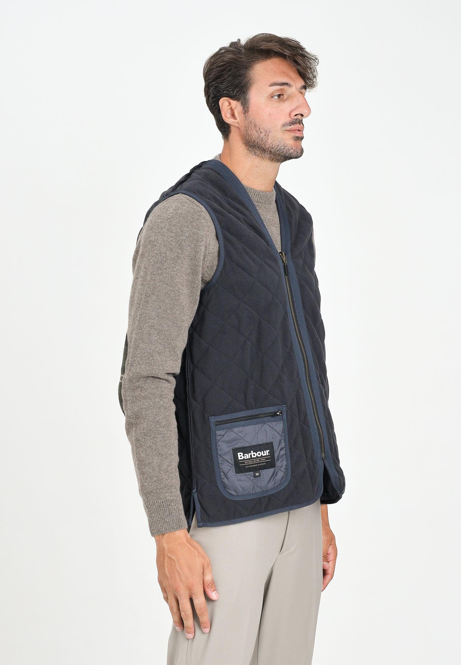 BARBOUR Smanicato Polarquilt blu da uomo da abbinare alla giacca Ashby 252MMLI0002 NY91 BARBOUR