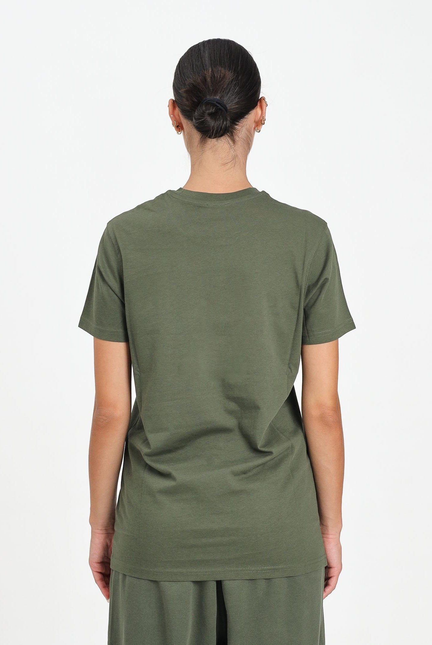 DIESEL T-shirt a manica corta verde militare per donna, ragazzi e bambini con logo J025010GRAI K513 DIESEL
