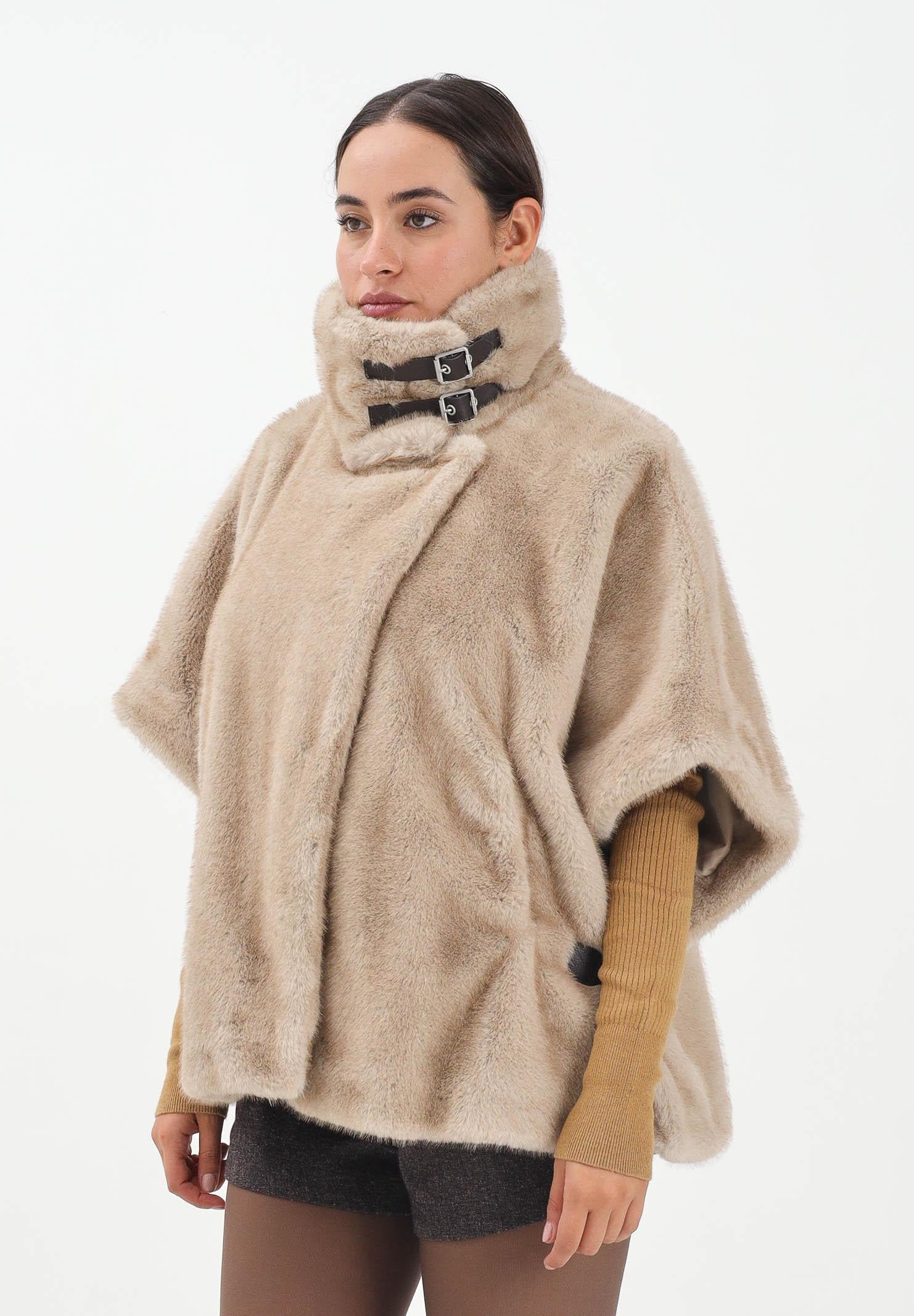 PINKO Cappa beige da donna effetto pelliccia 103837A2PI C60 PINKO