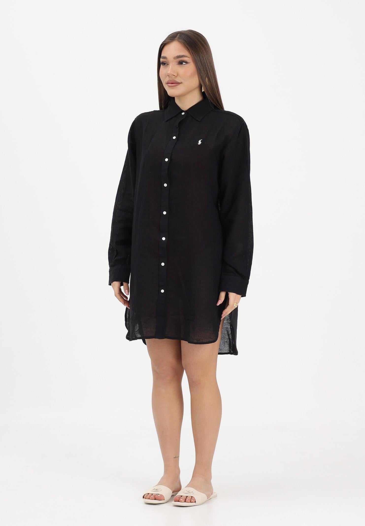 RALPH LAUREN Abito chemisier nero da donna 21564377 BL RALPH LAUREN