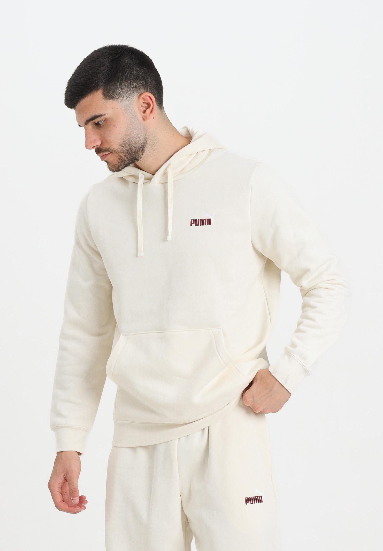 PUMA Felpa con cappuccio Essentials panna da uomo 684718 99 PUMA