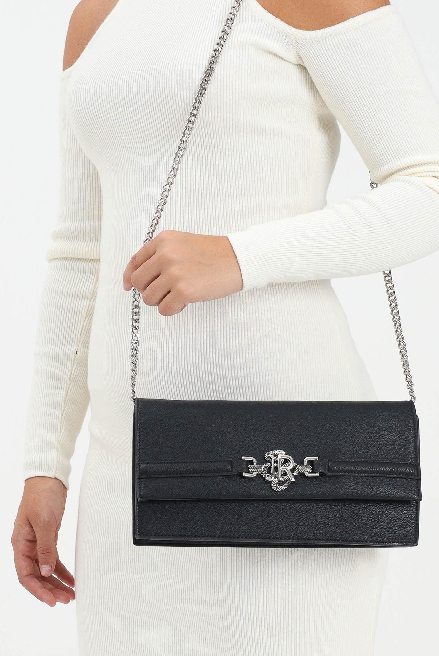 RICHMOND Borsa a tracolla nera da donna con logo RWA25348BO BL RICHMOND