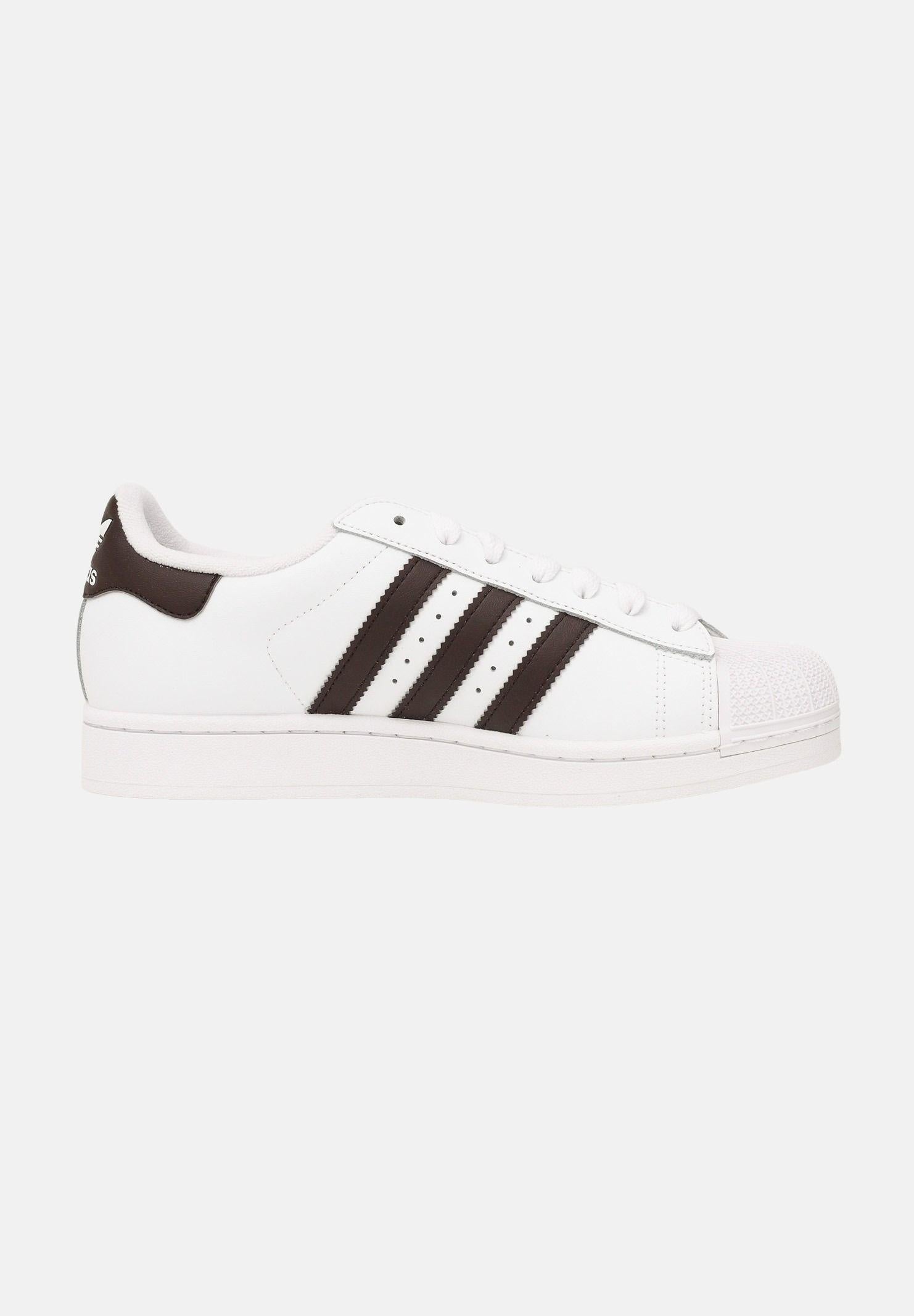 ADIDAS ORIGINALS Sneakers SUPERSTAR II bianche e marroni per uomo e donna KI4163 . ADIDAS ORIGINALS